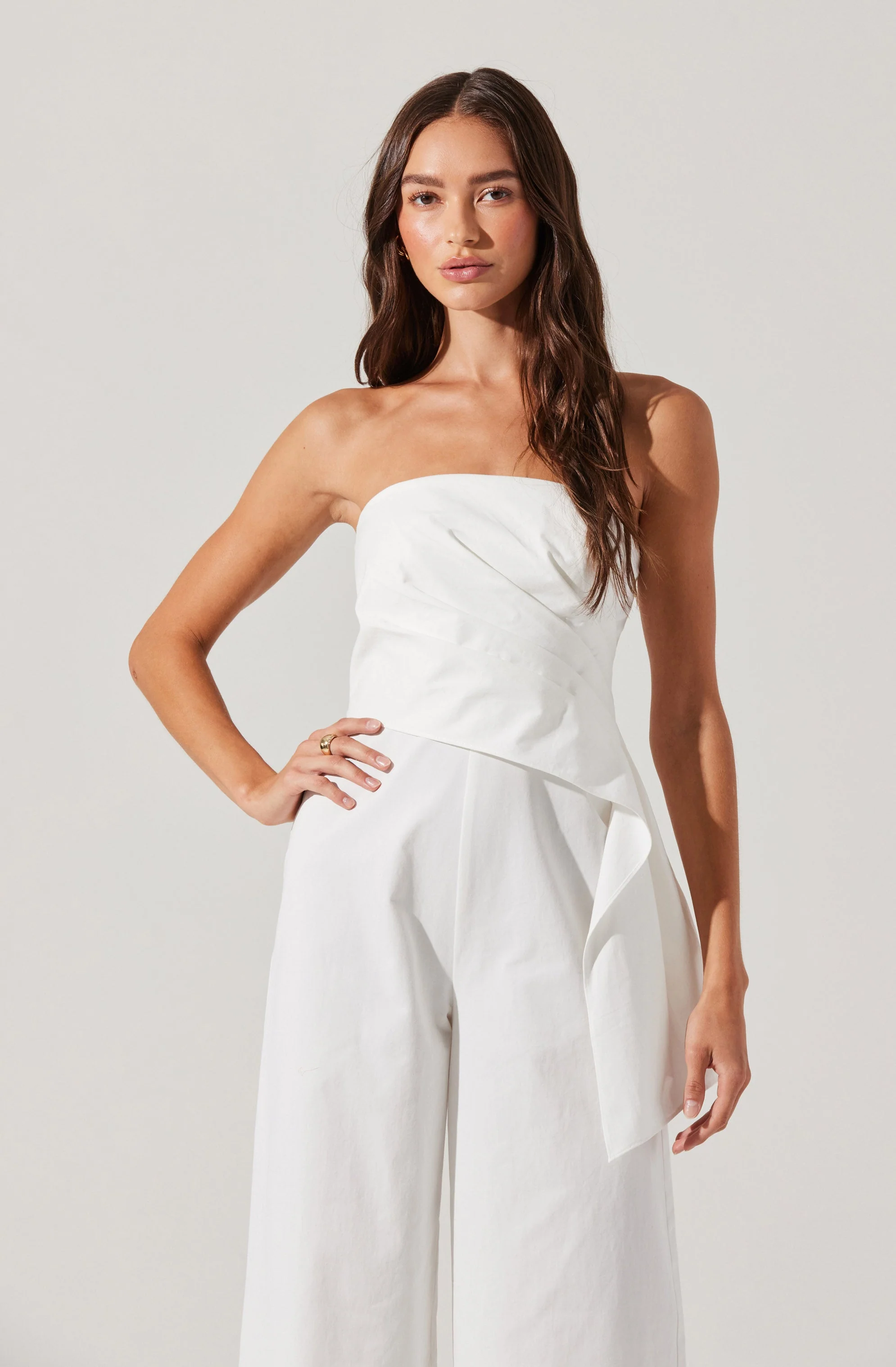 Maciel Strapless Pleated Jumpsuit - Image 2