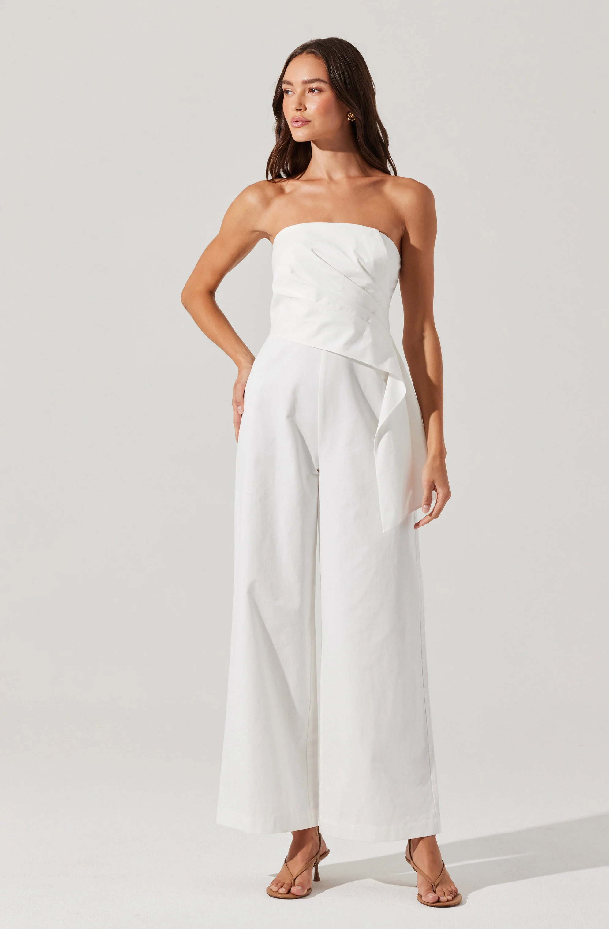 Maciel Strapless Pleated Jumpsuit - Image 3