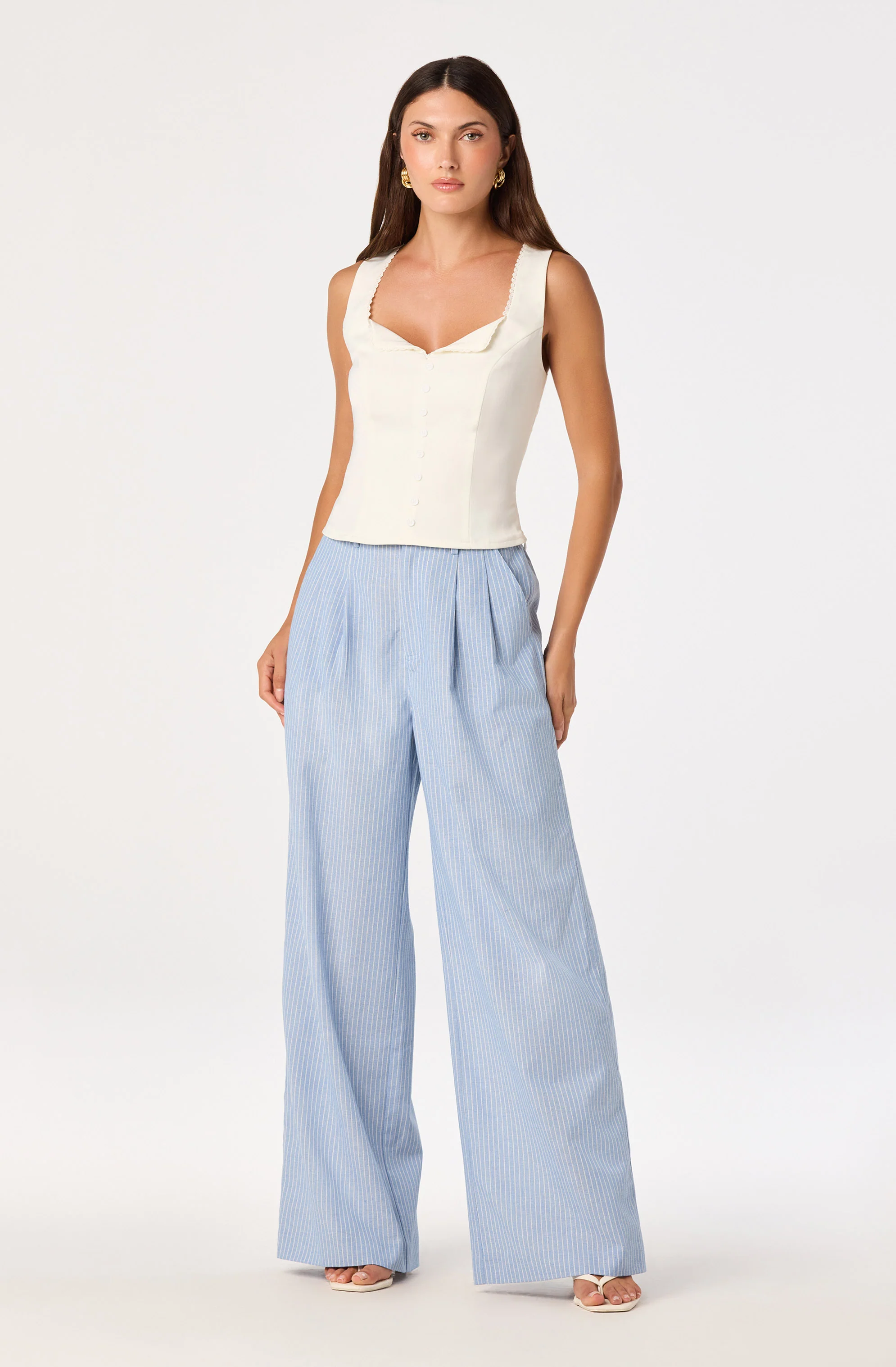 Maddison Scalloped Crochet Trim Tank - Image 12