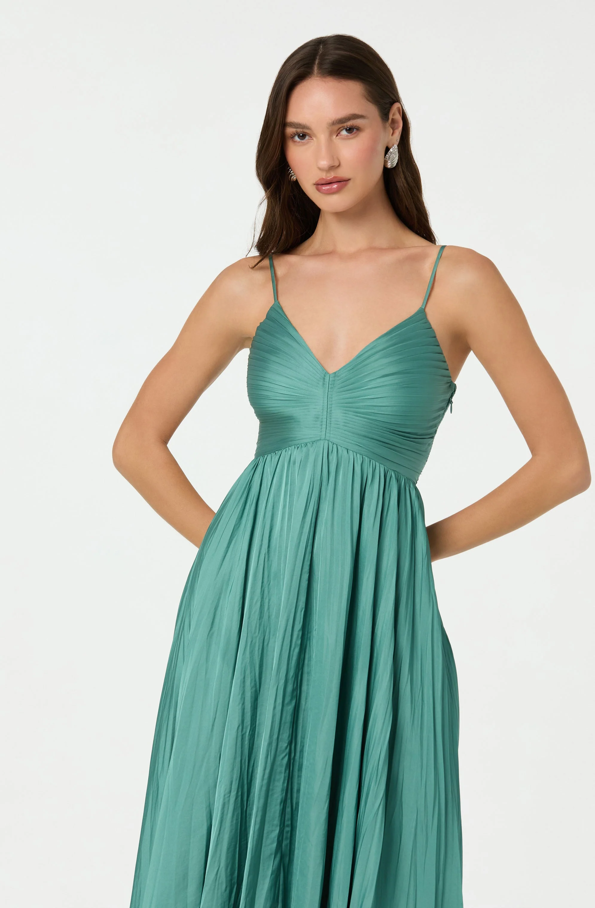 Maeve Pleated Midi Dress - Image 35