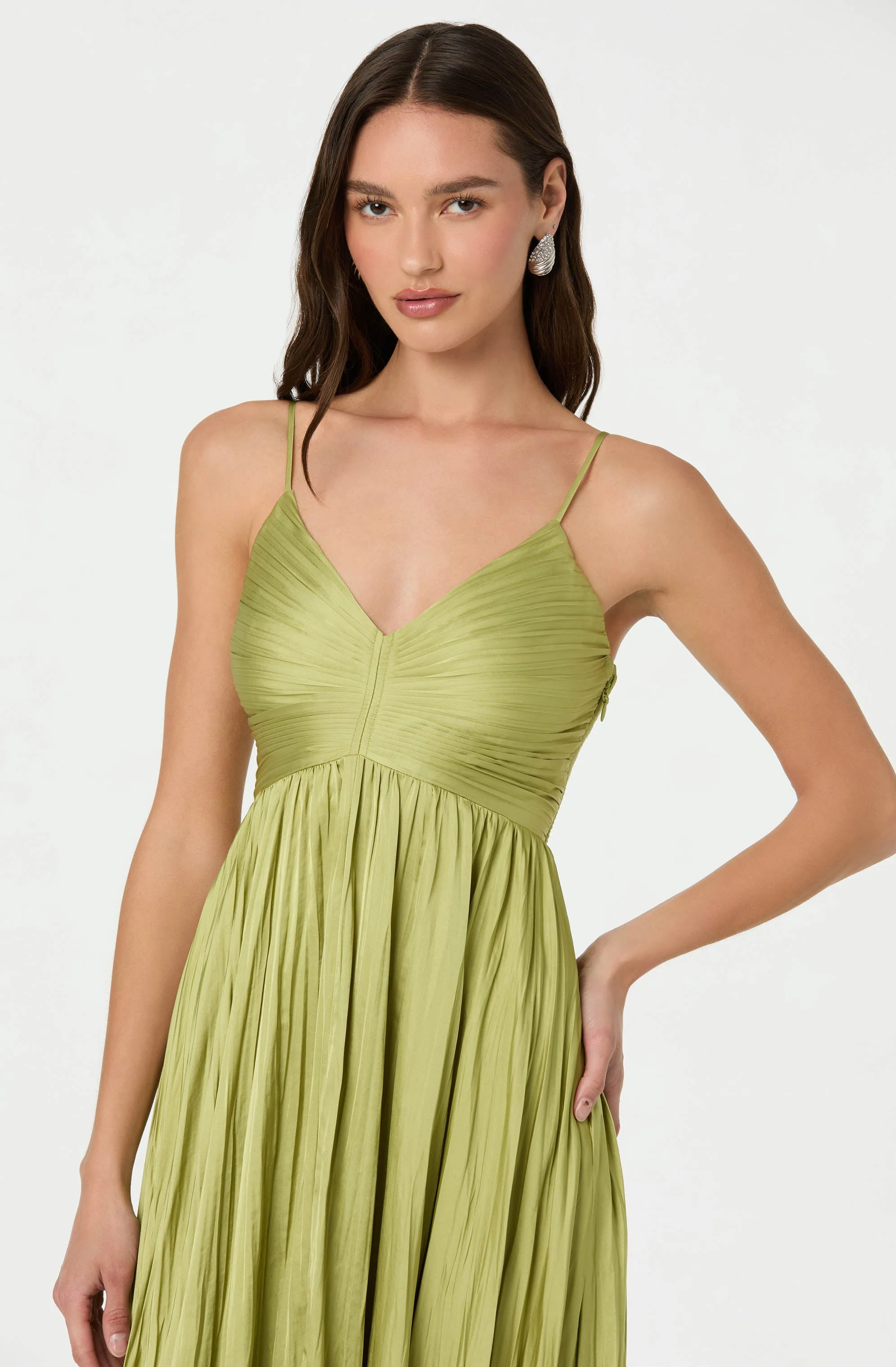 Maeve Pleated Midi Dress - Image 9