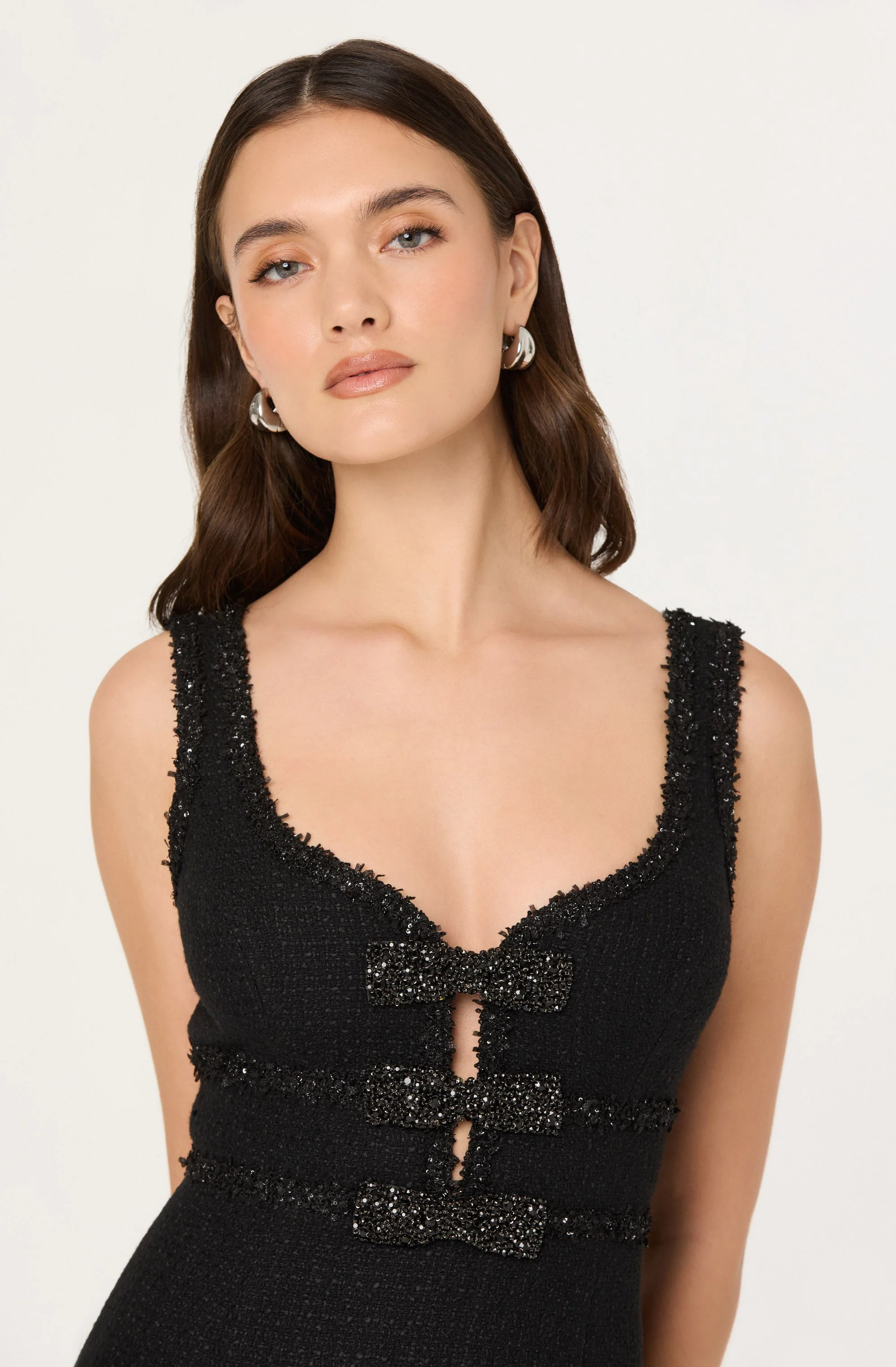 Maira Tweed Bow Mini Dress - Image 6
