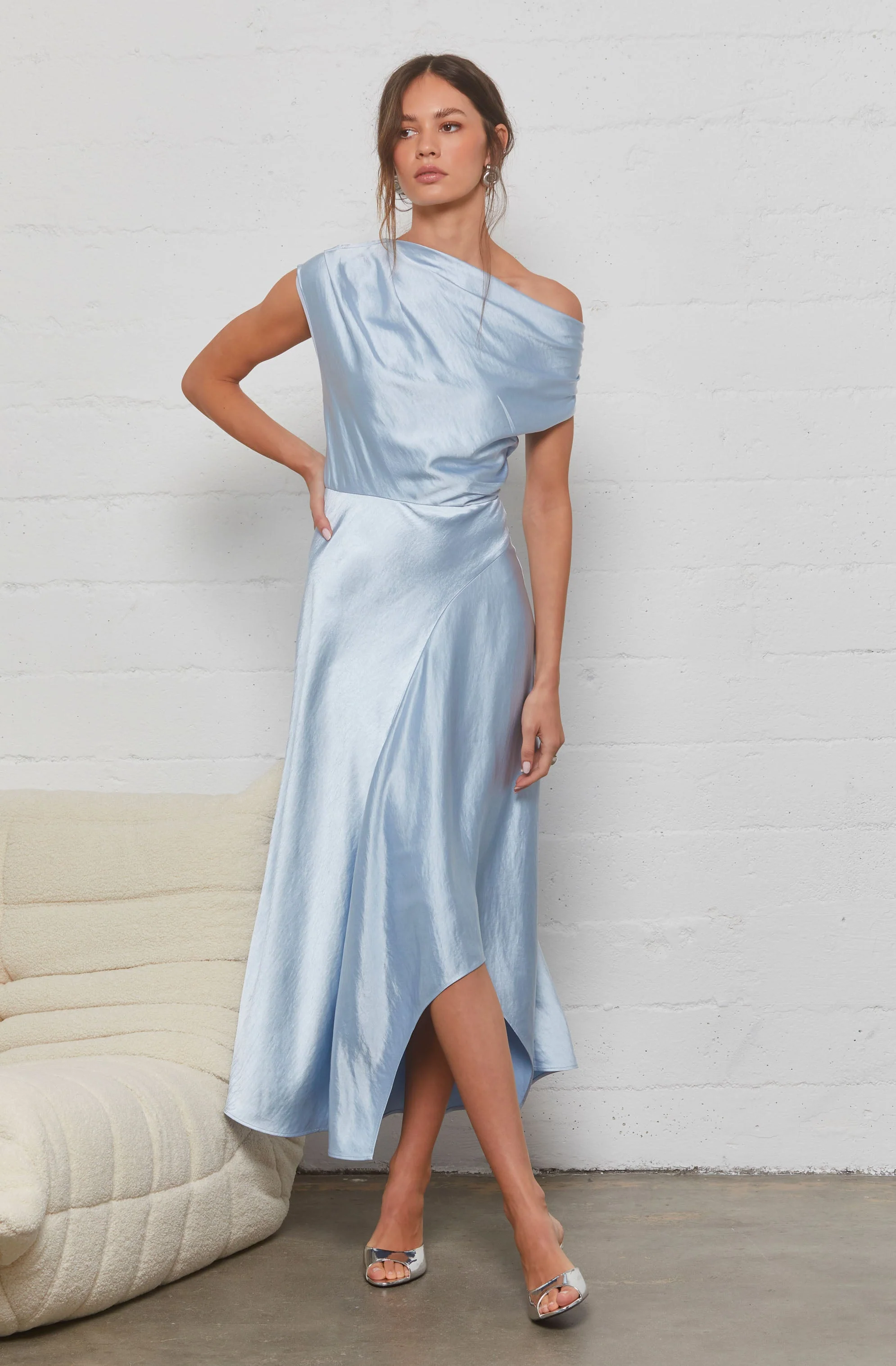 Mairyn Satin Midi Dress - Image 6