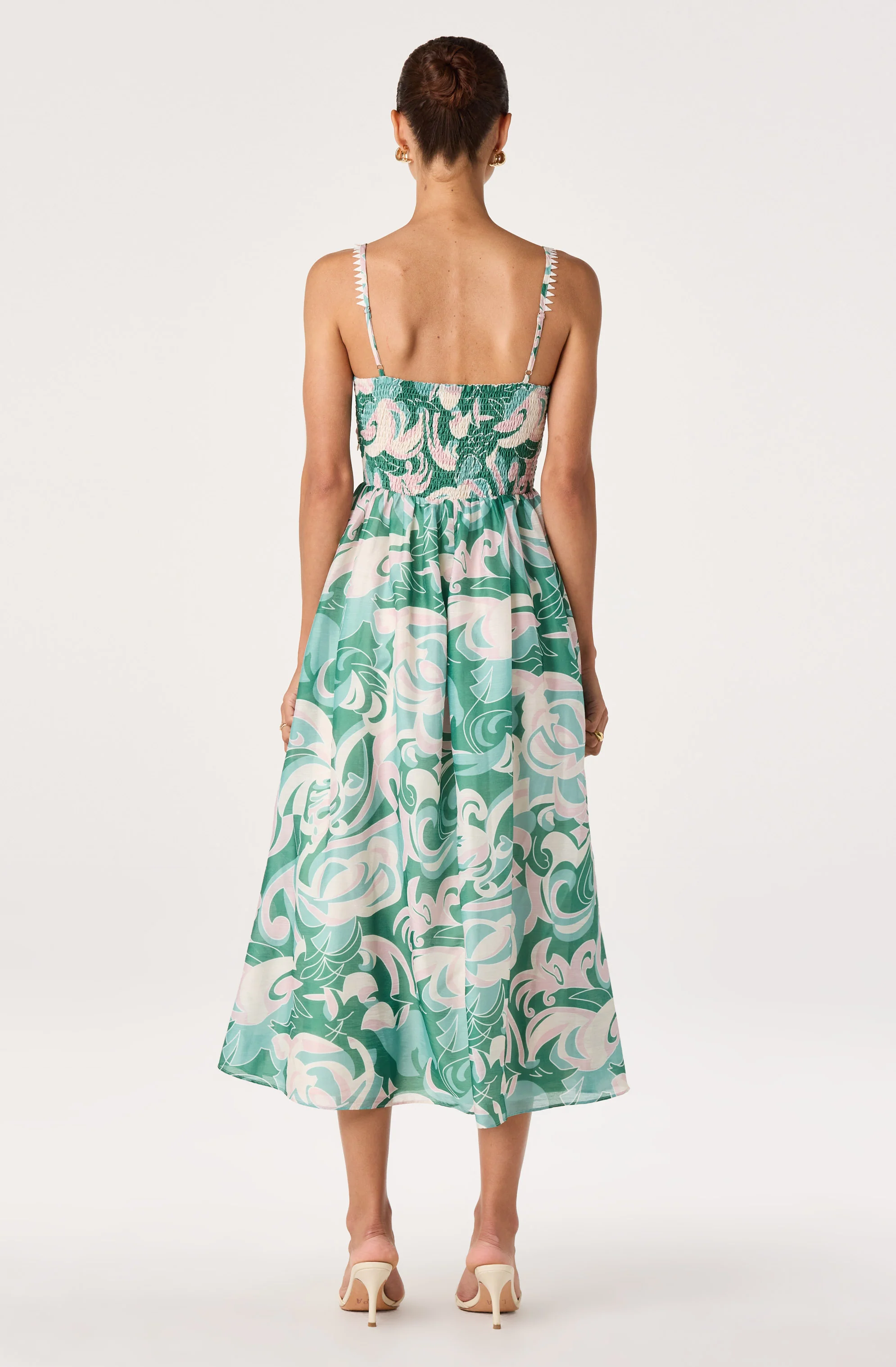 Makayla Abstract Print Midi Dress - Image 3