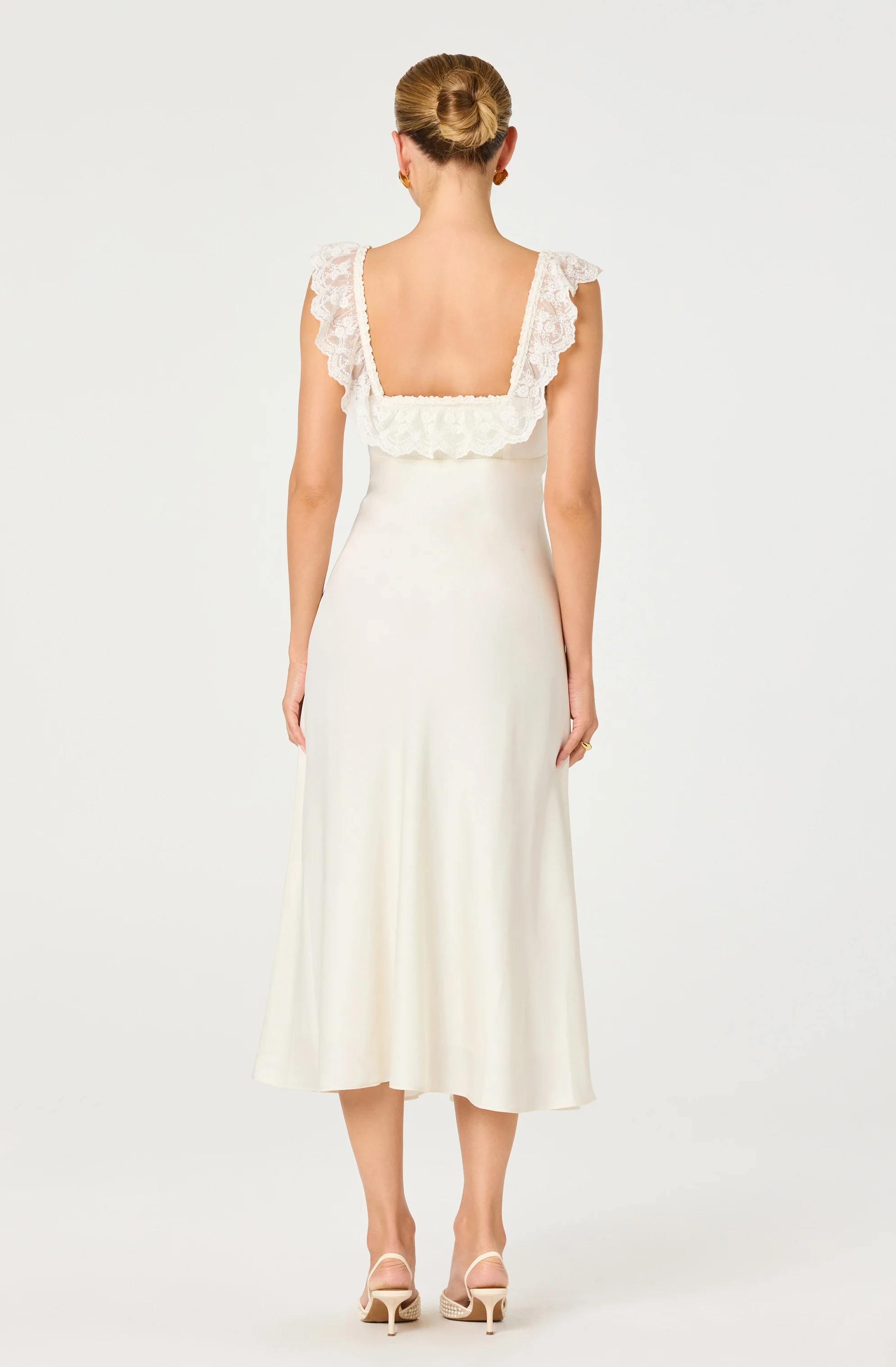 Makiya Lace Strap Empire Waist Midi Dress - Image 10