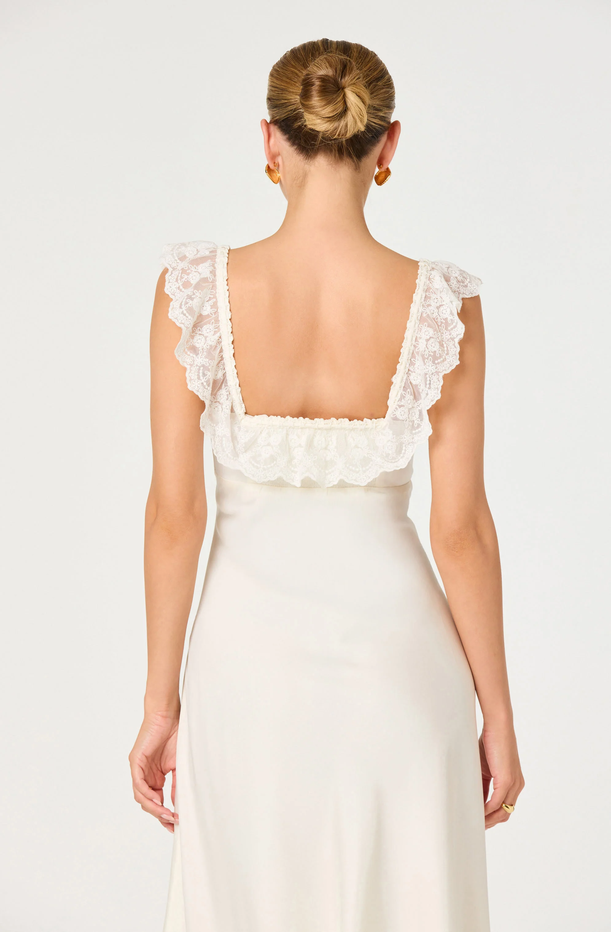 Makiya Lace Strap Empire Waist Midi Dress - Image 8