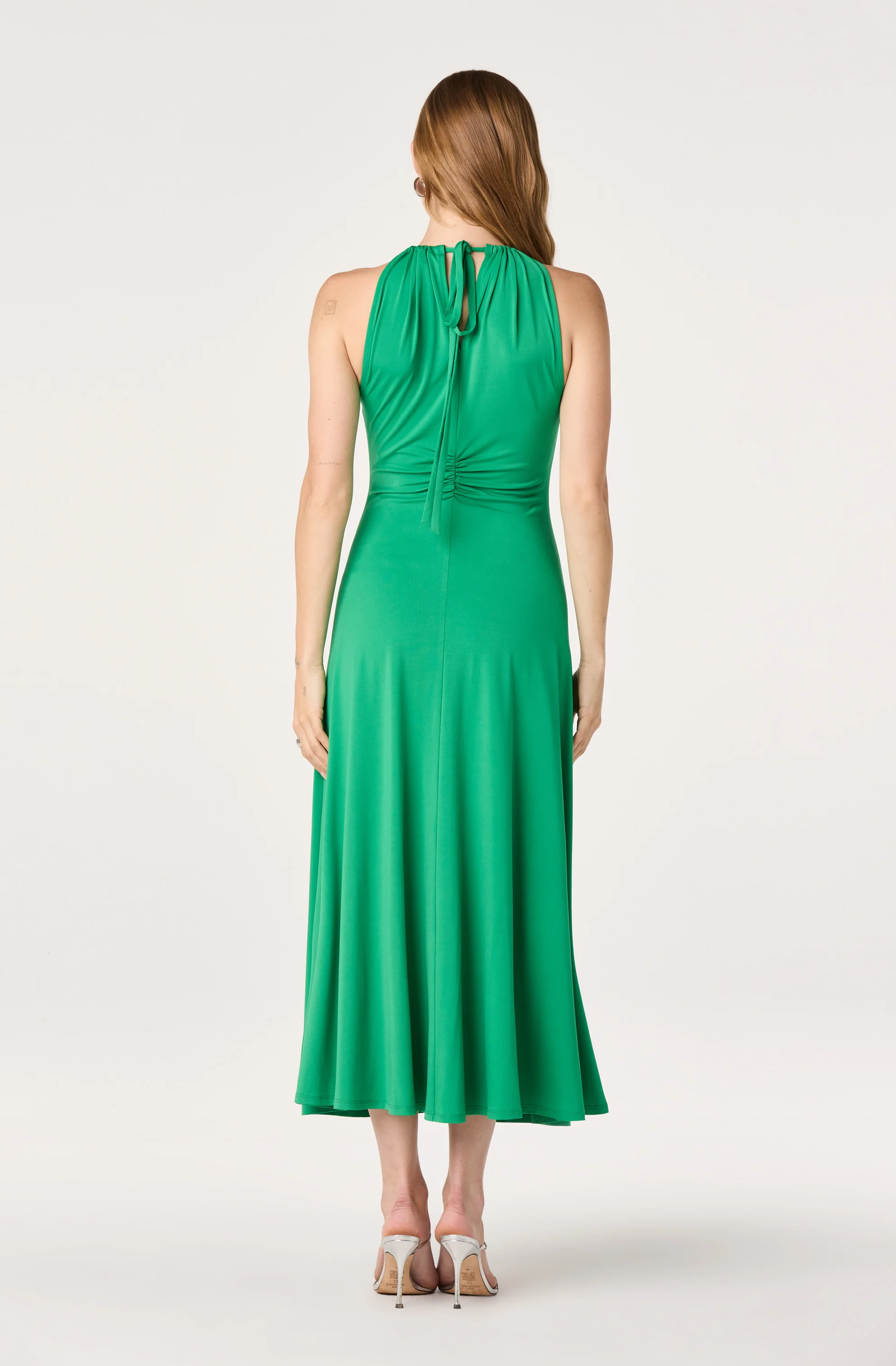 Mallory Ruched Halter Maxi Dress - Image 3