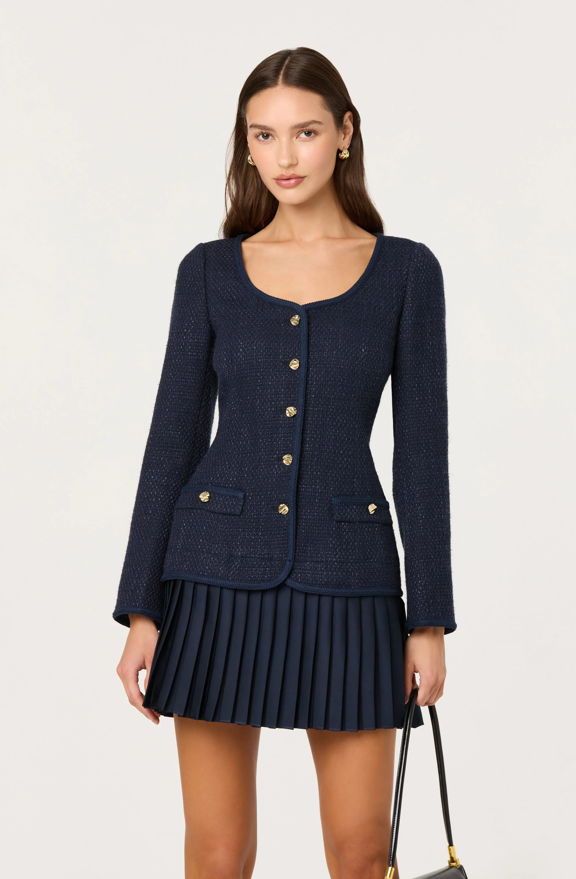 Malorie Mixed Media Mini Dress