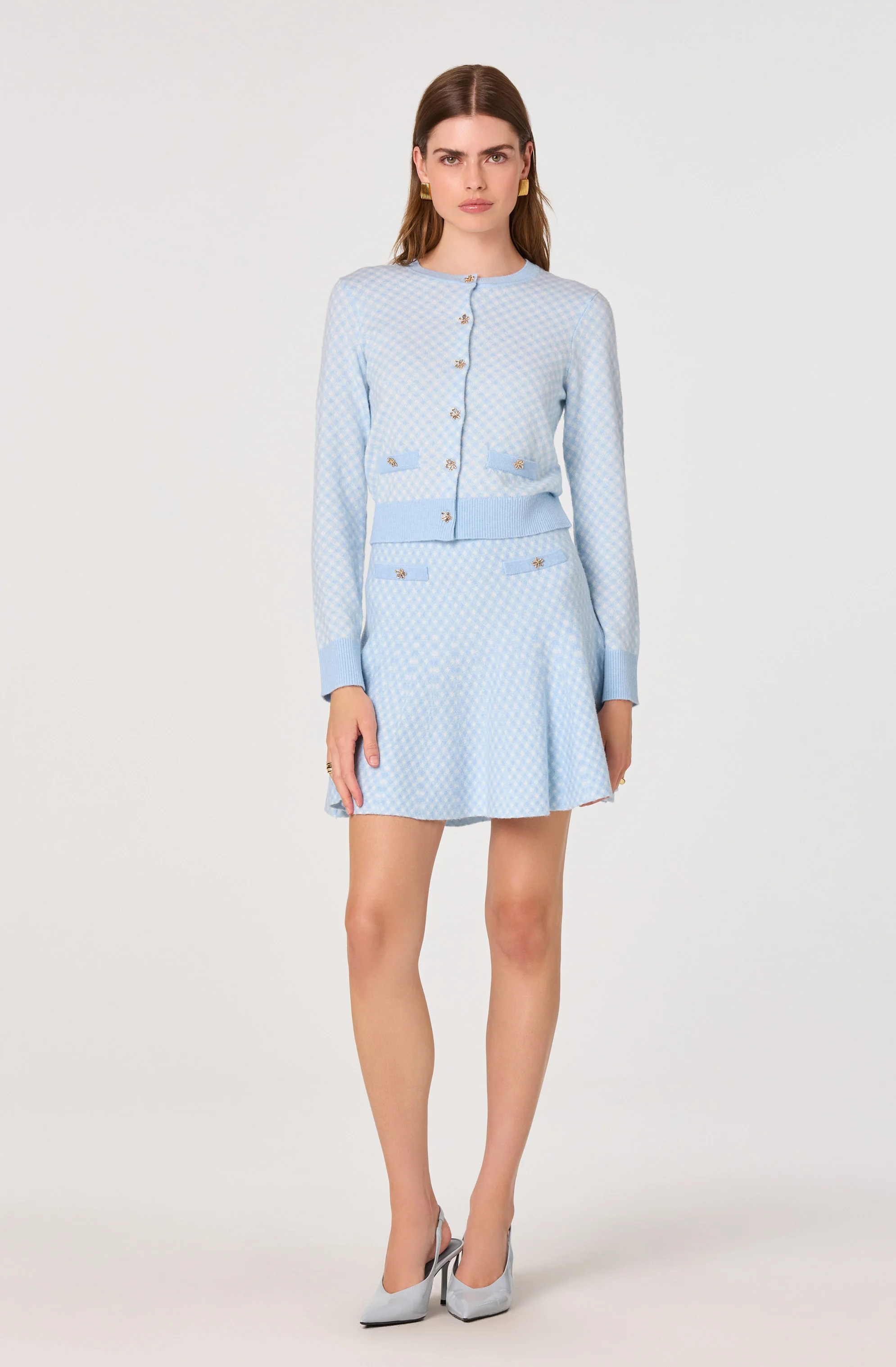 Malvie Plaid Knit Mini Skirt - Image 2