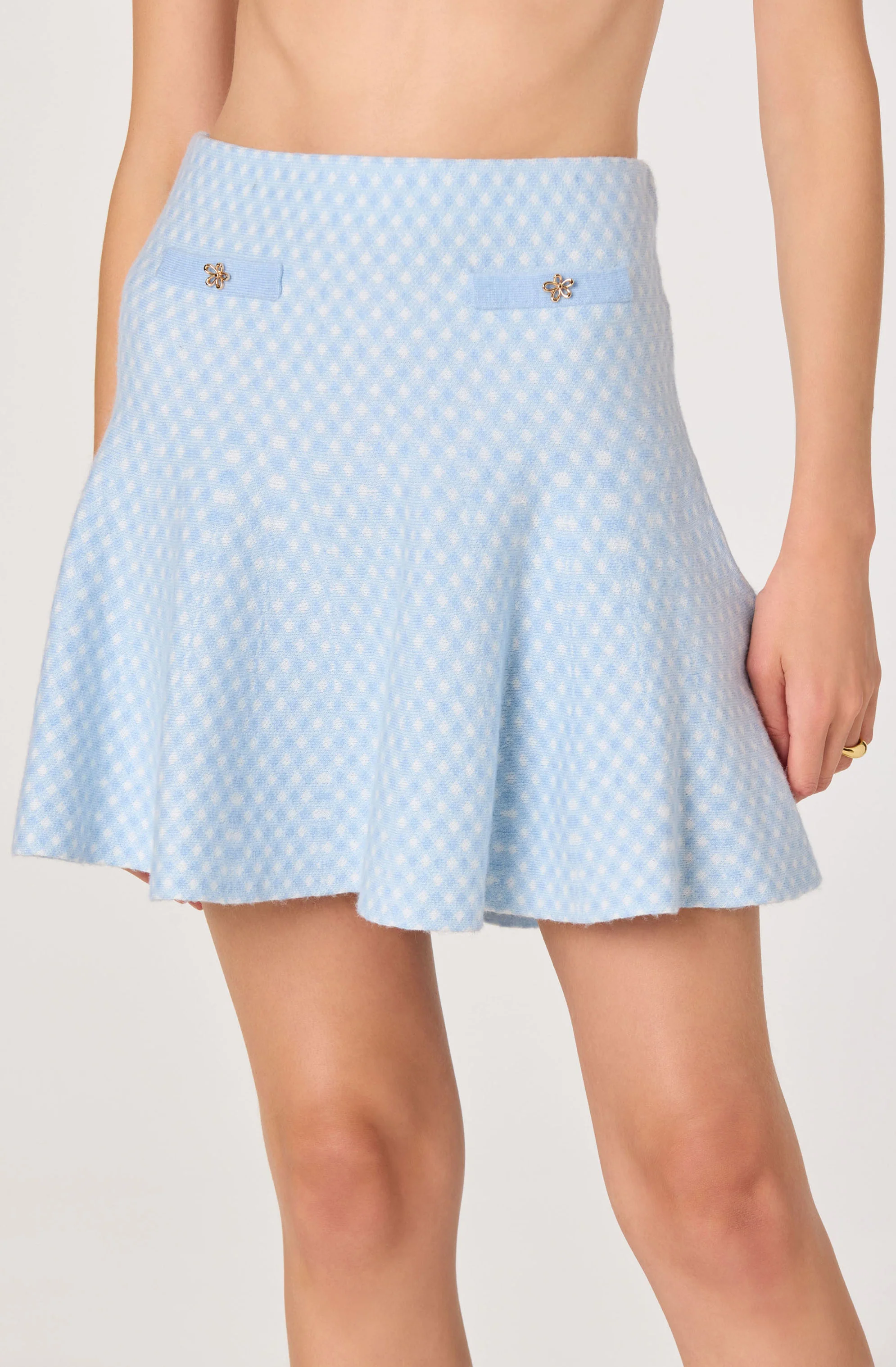 Malvie Plaid Knit Mini Skirt - Image 4