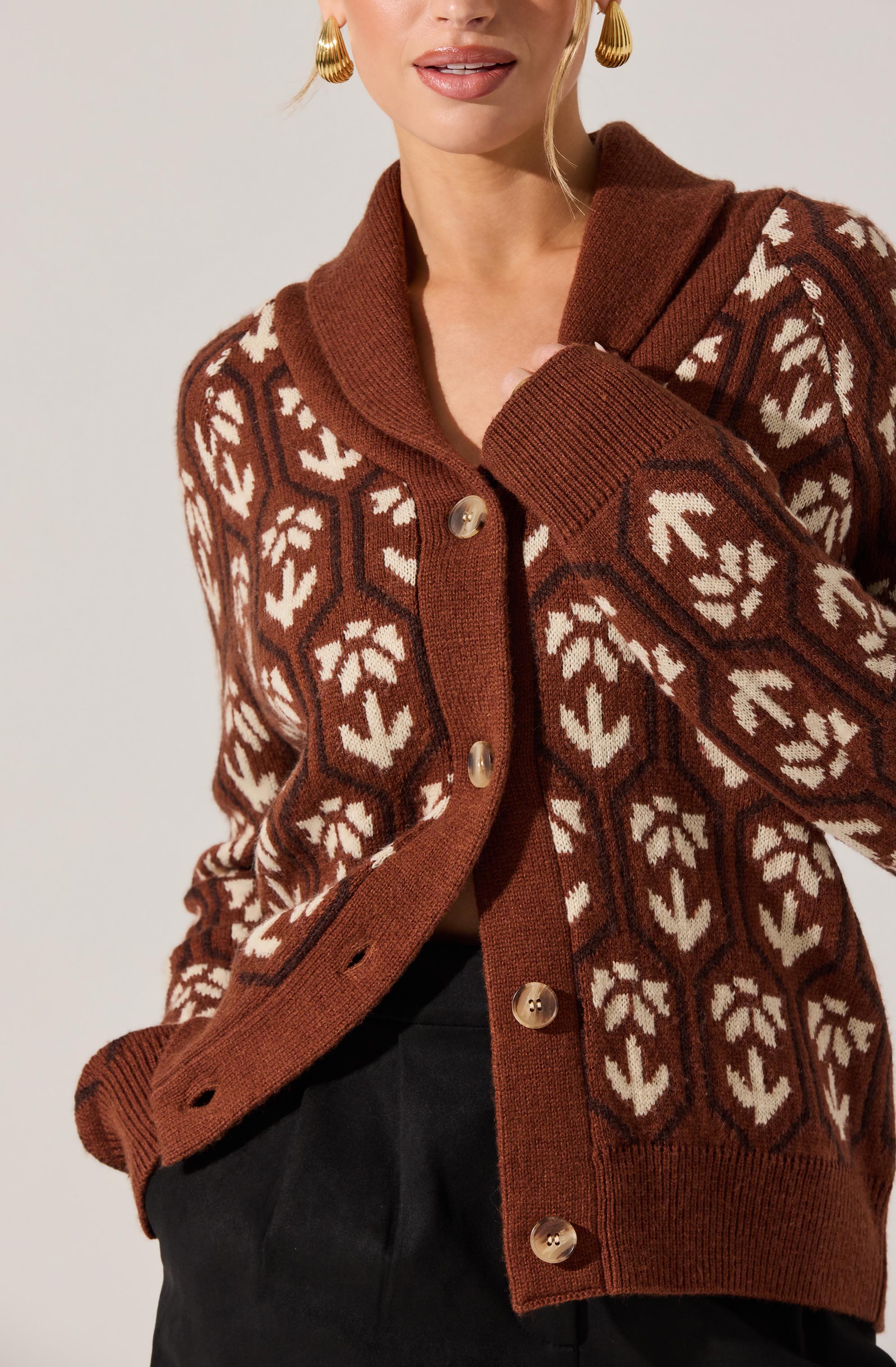 Marcenia Shawl Collar Cardigan - Image 5
