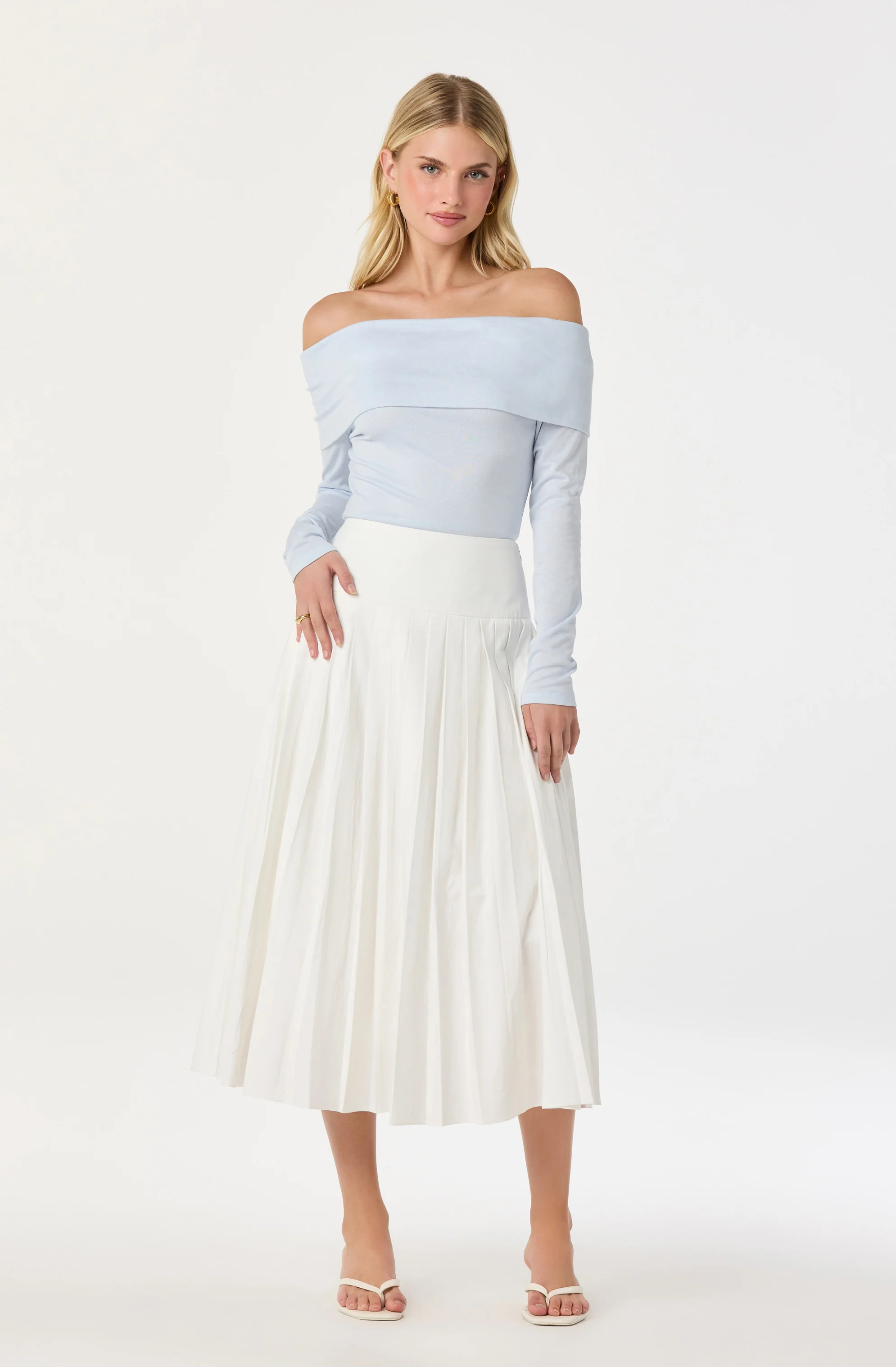 Margie Off-Shoulder Back Bow Top - Image 2
