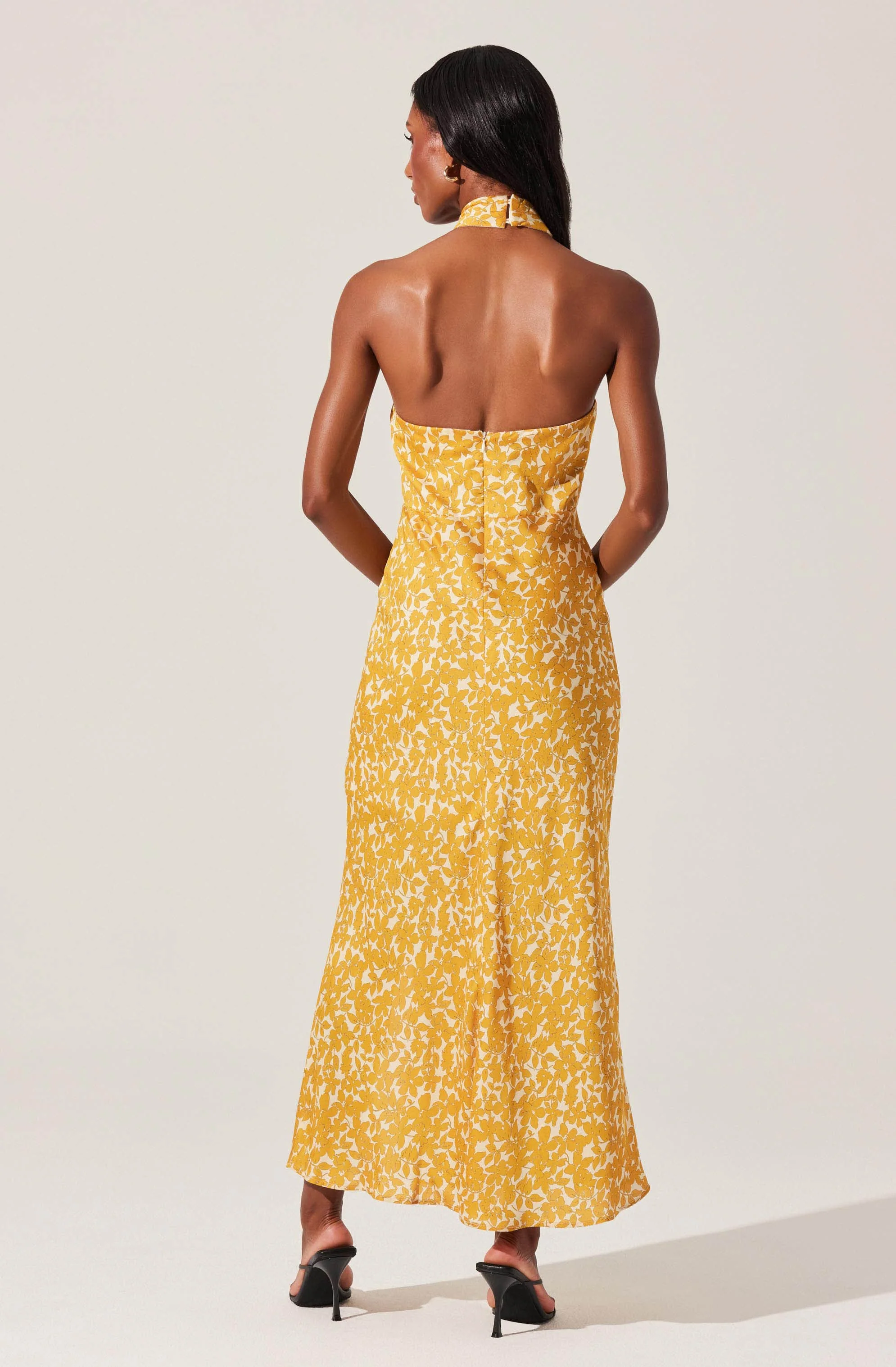 Marissa Floral Halter Neck Midi Dress - Image 10