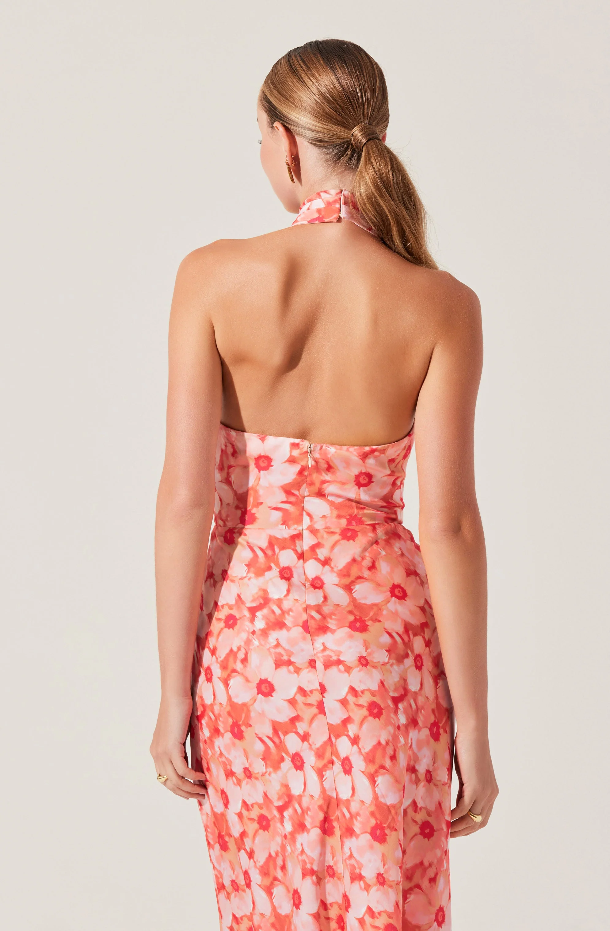 Marissa Floral Halter Neck Midi Dress - Image 6