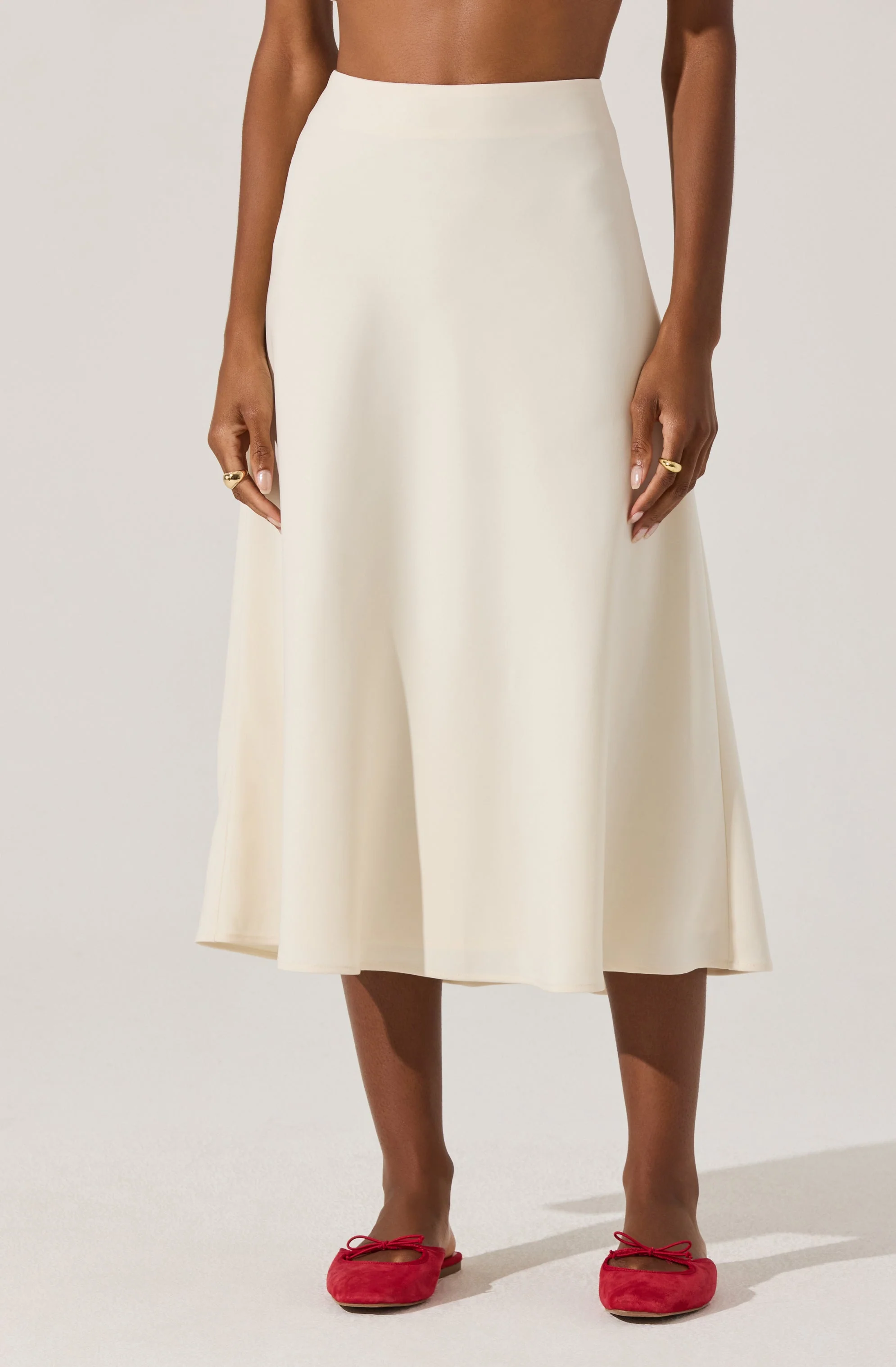 Woven A-Line Midi Skirt - Image 2