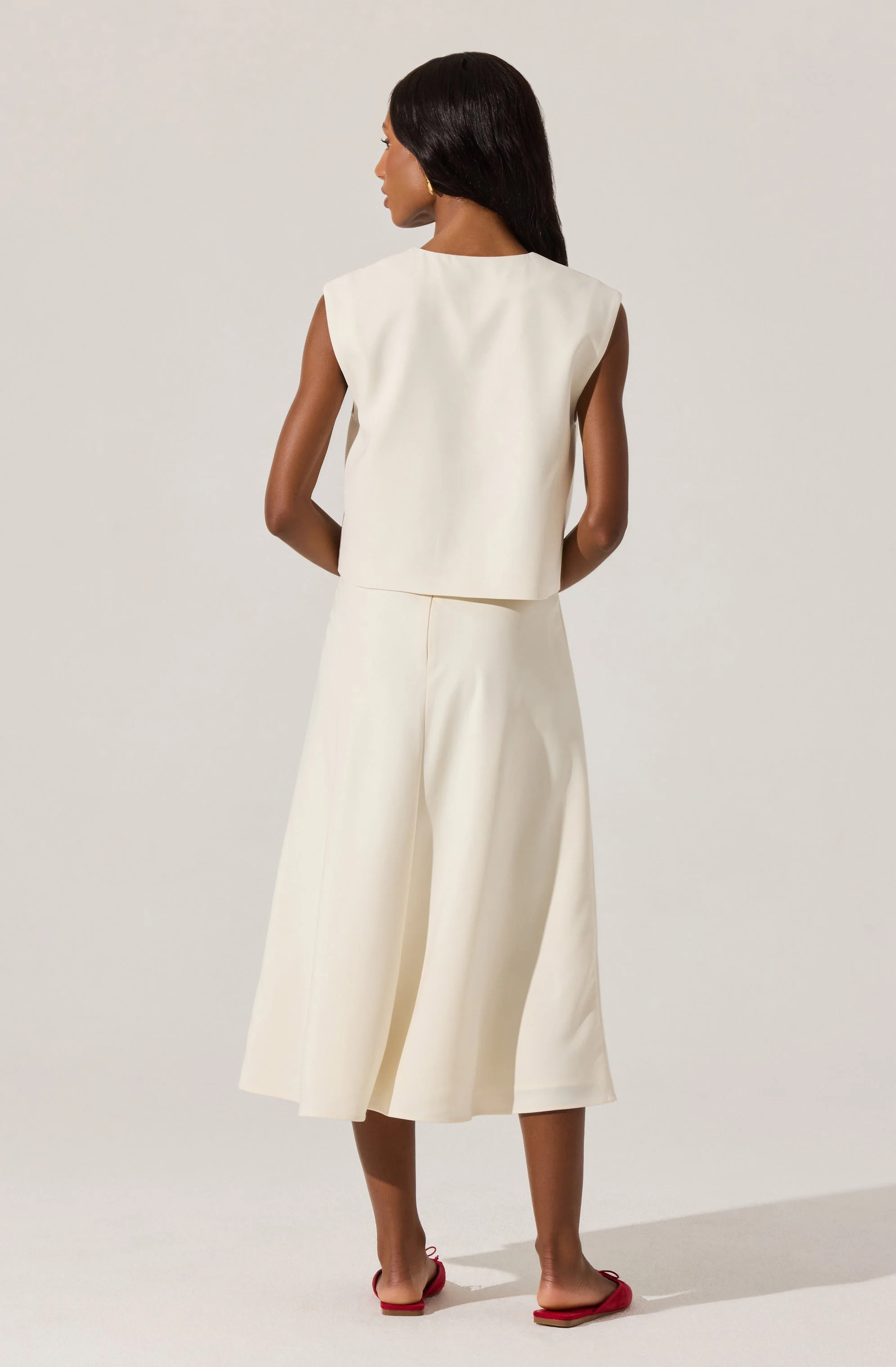 Woven A-Line Midi Skirt - Image 5