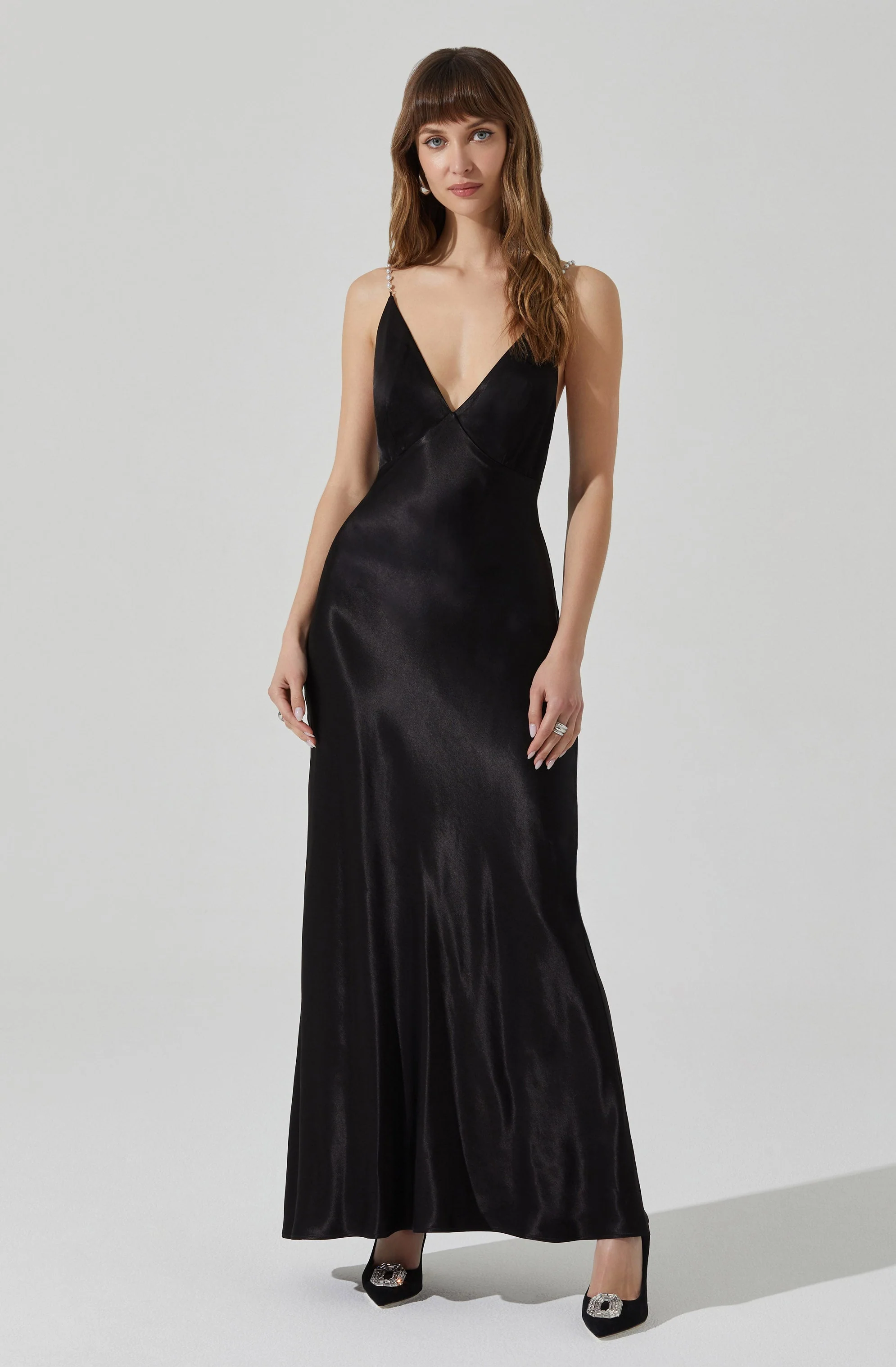 Maxime Pearl Straps Maxi Dress - Image 10