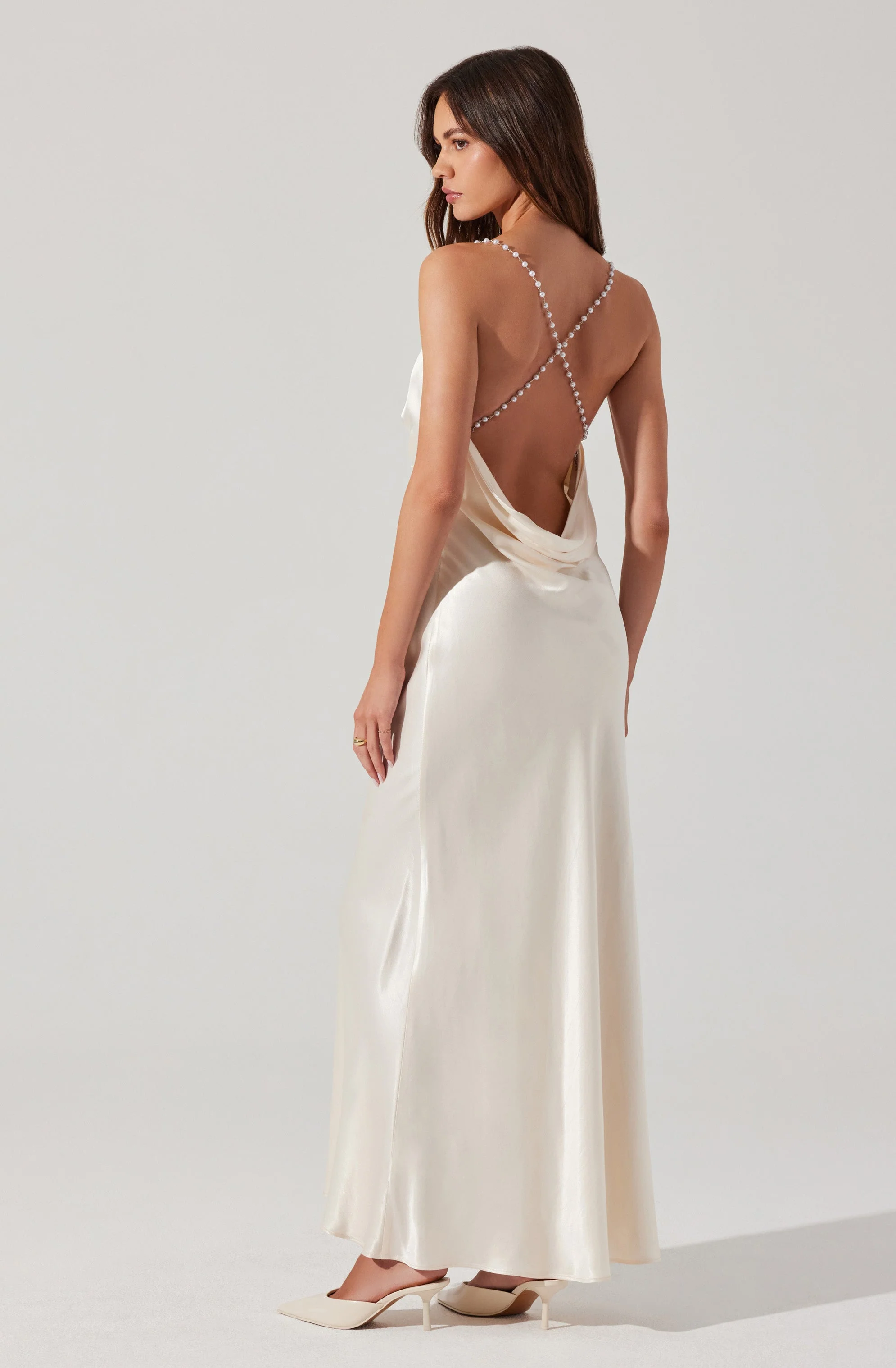 Maxime Pearl Straps Maxi Dress - Image 5