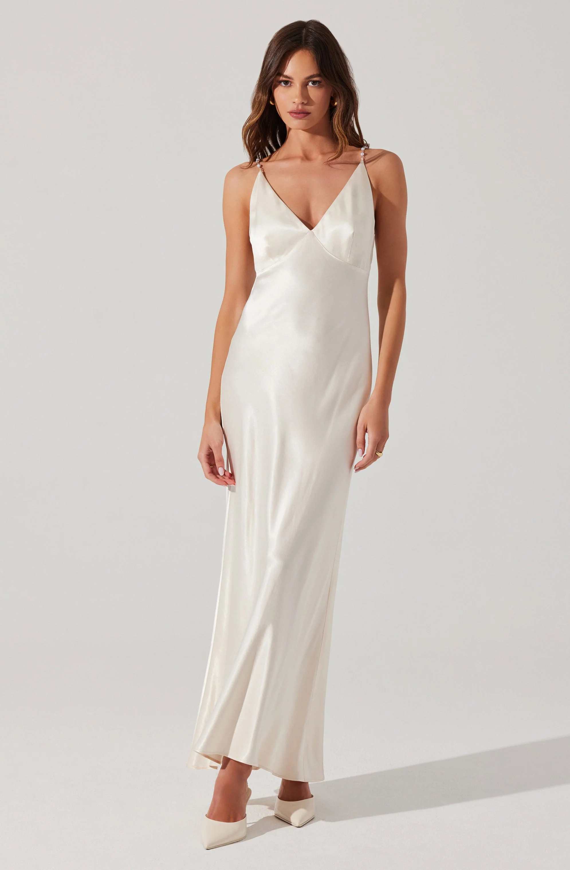 Maxime Pearl Straps Maxi Dress - Image 6