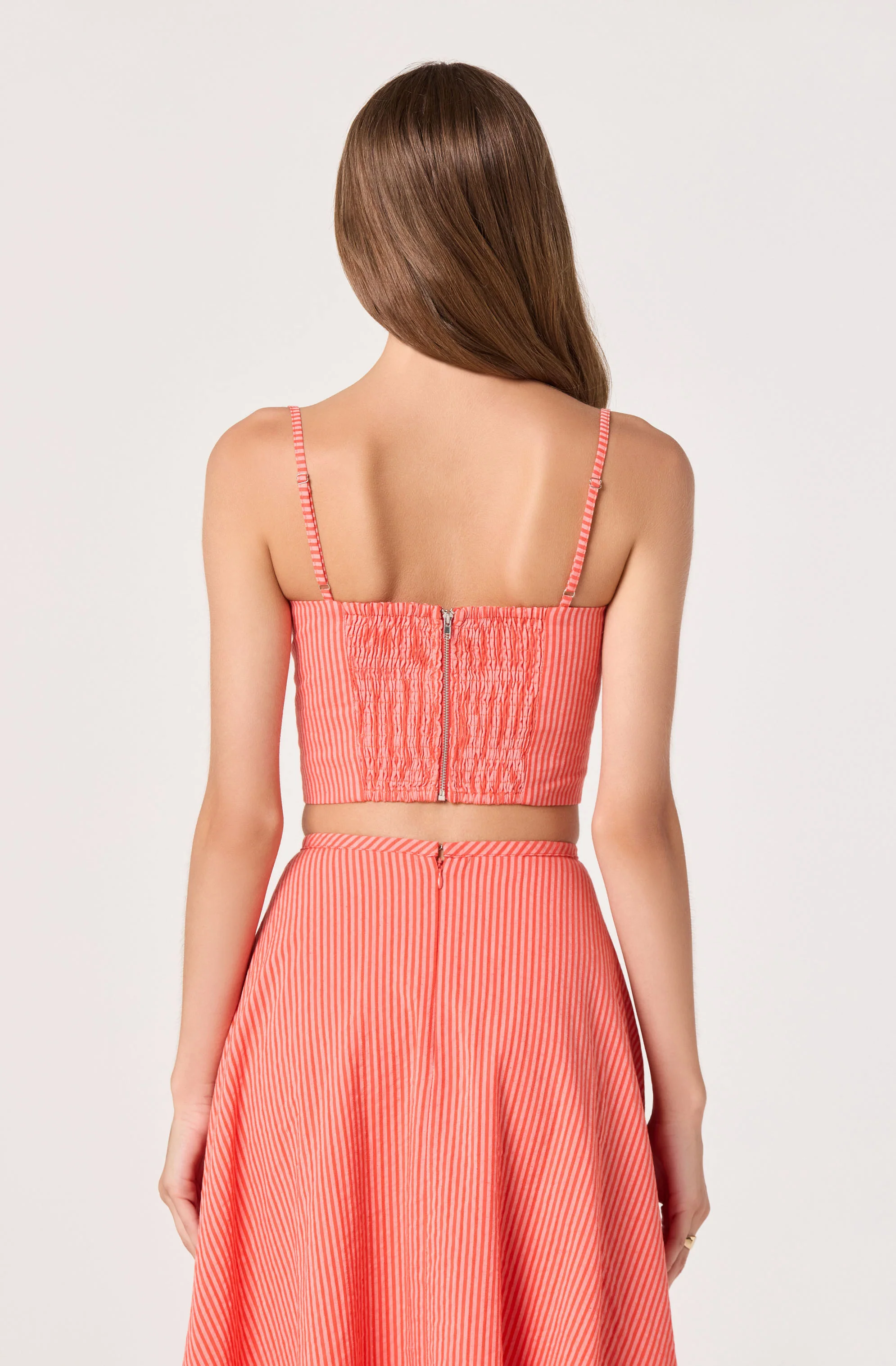 Maya Stripe Bustier Crop Top - Image 4