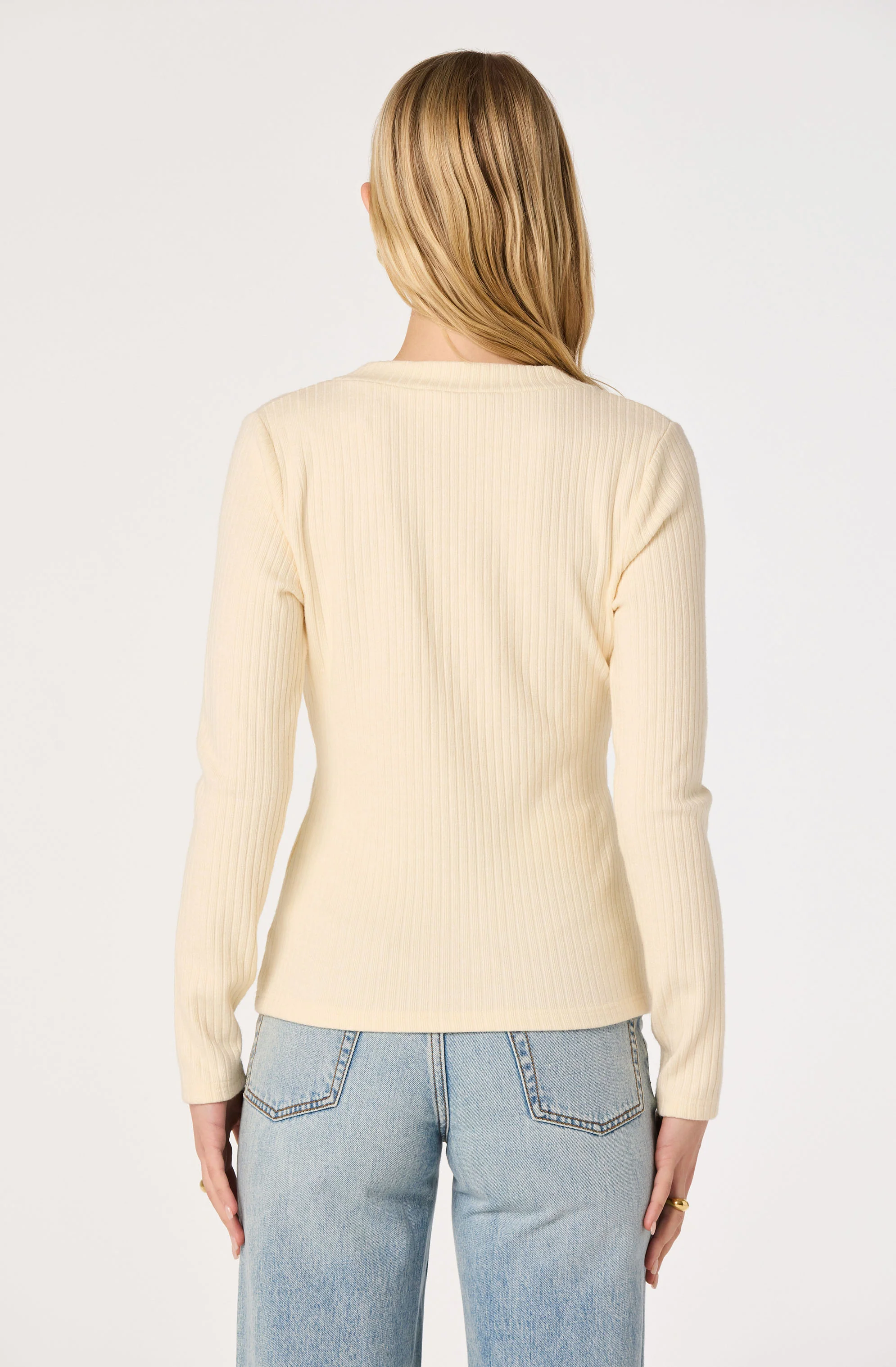 Mckenzie Ribbed V-Neck Cardigan - Image 10