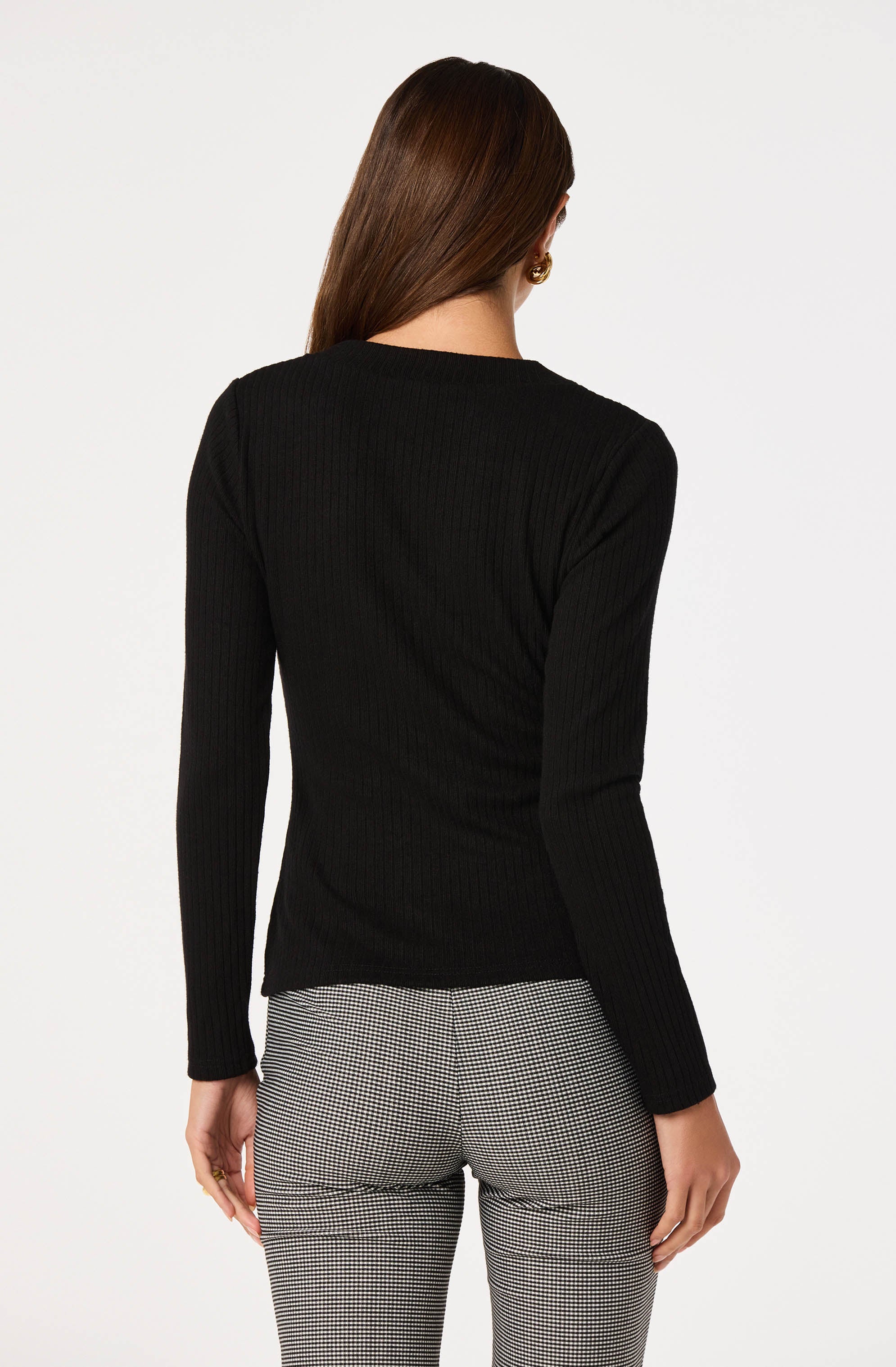 Mckenzie Ribbed V-Neck Cardigan - Image 4