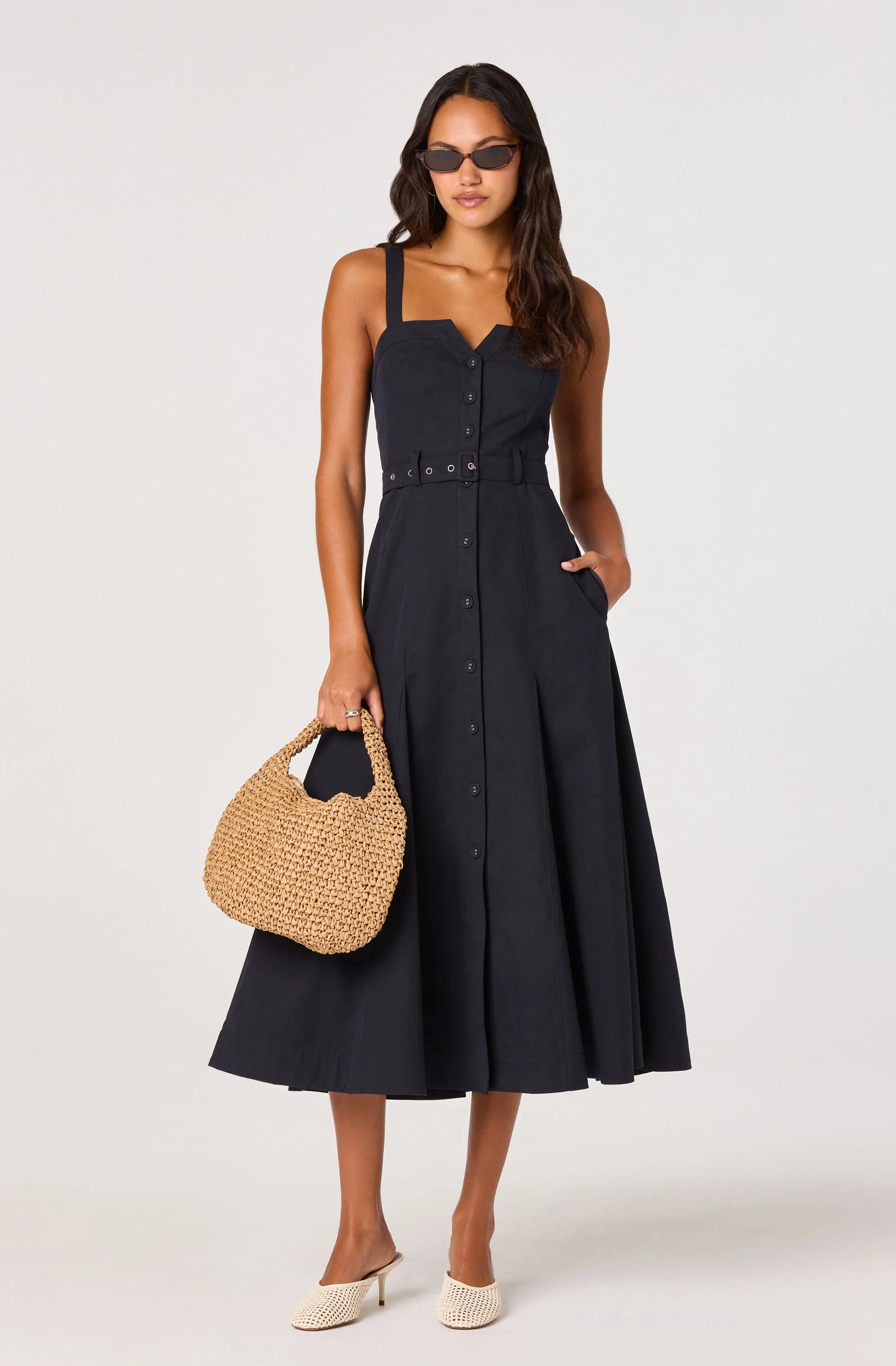 McKinley Button-Front Midi Dress - Image 7