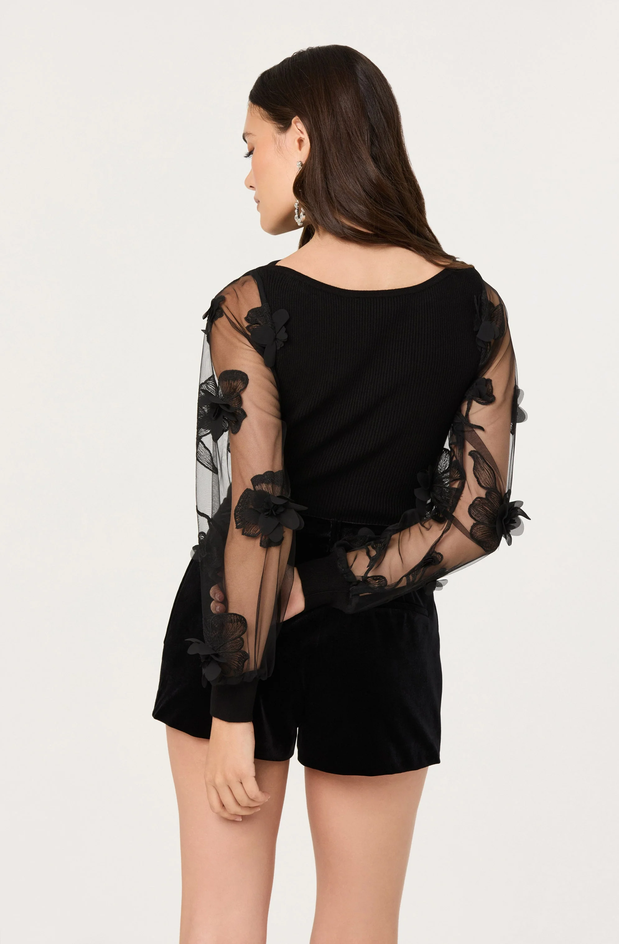 Meagan Floral Applique Sweater - Image 4