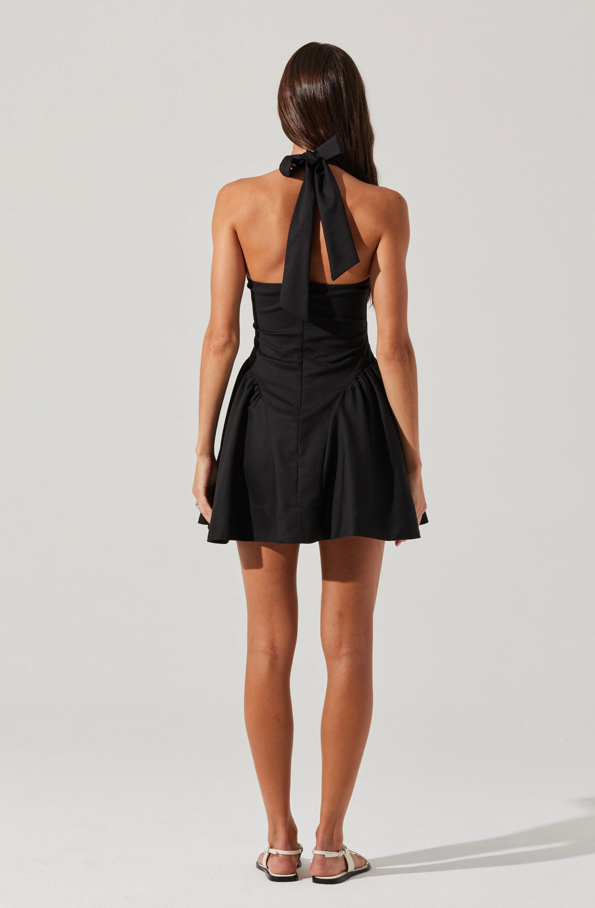Meana V-Neck Halter Mini Dress - Image 4