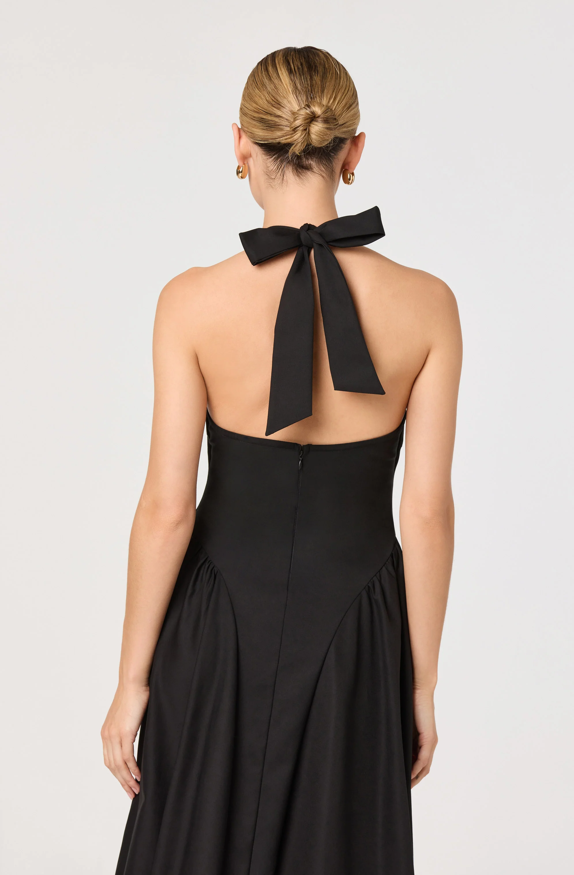 Meana Halter Plunge Drop-Waist Midi Dress - Image 10