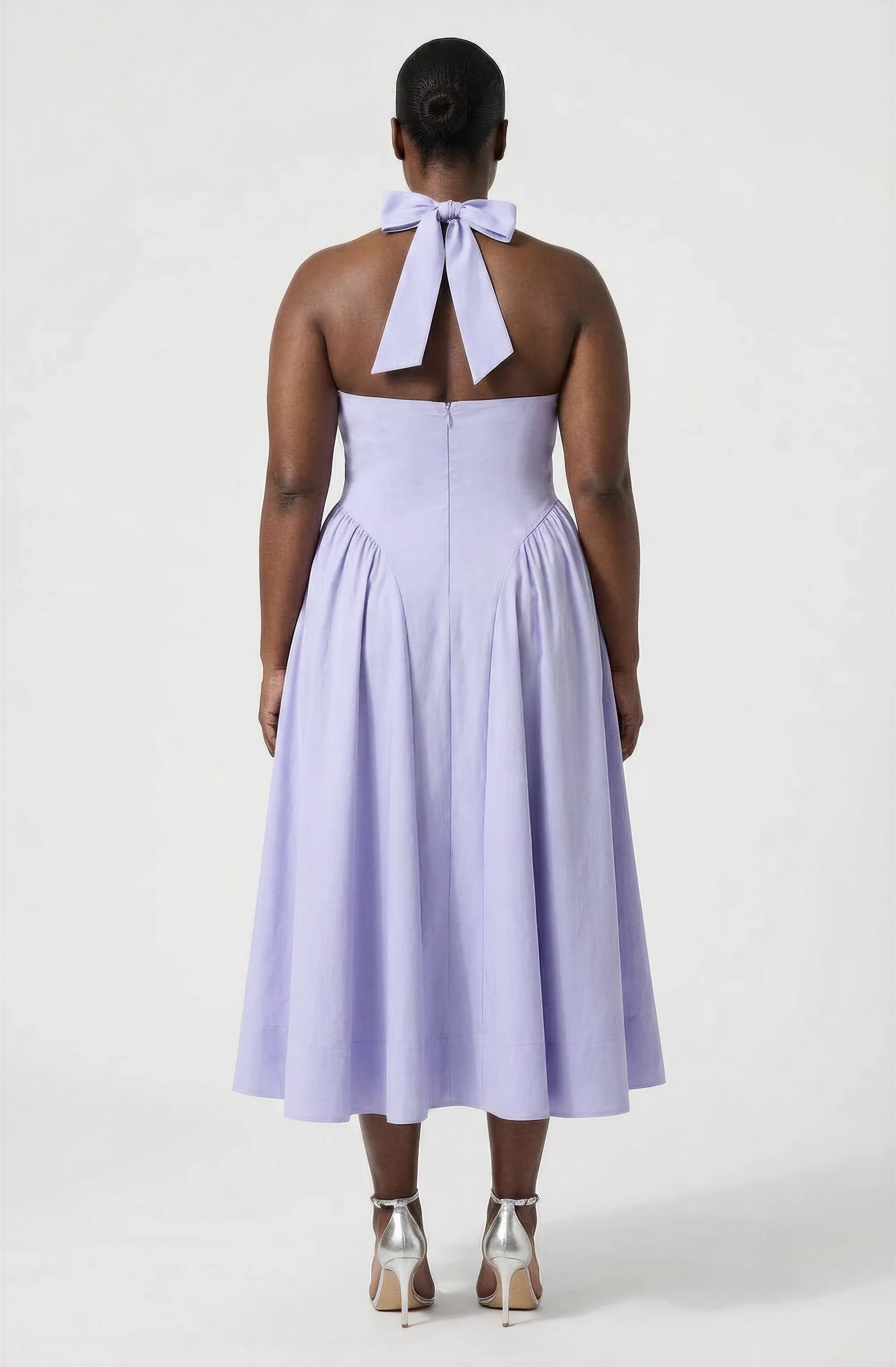 Meana Halter Plunge Drop-Waist Midi Dress - Image 33