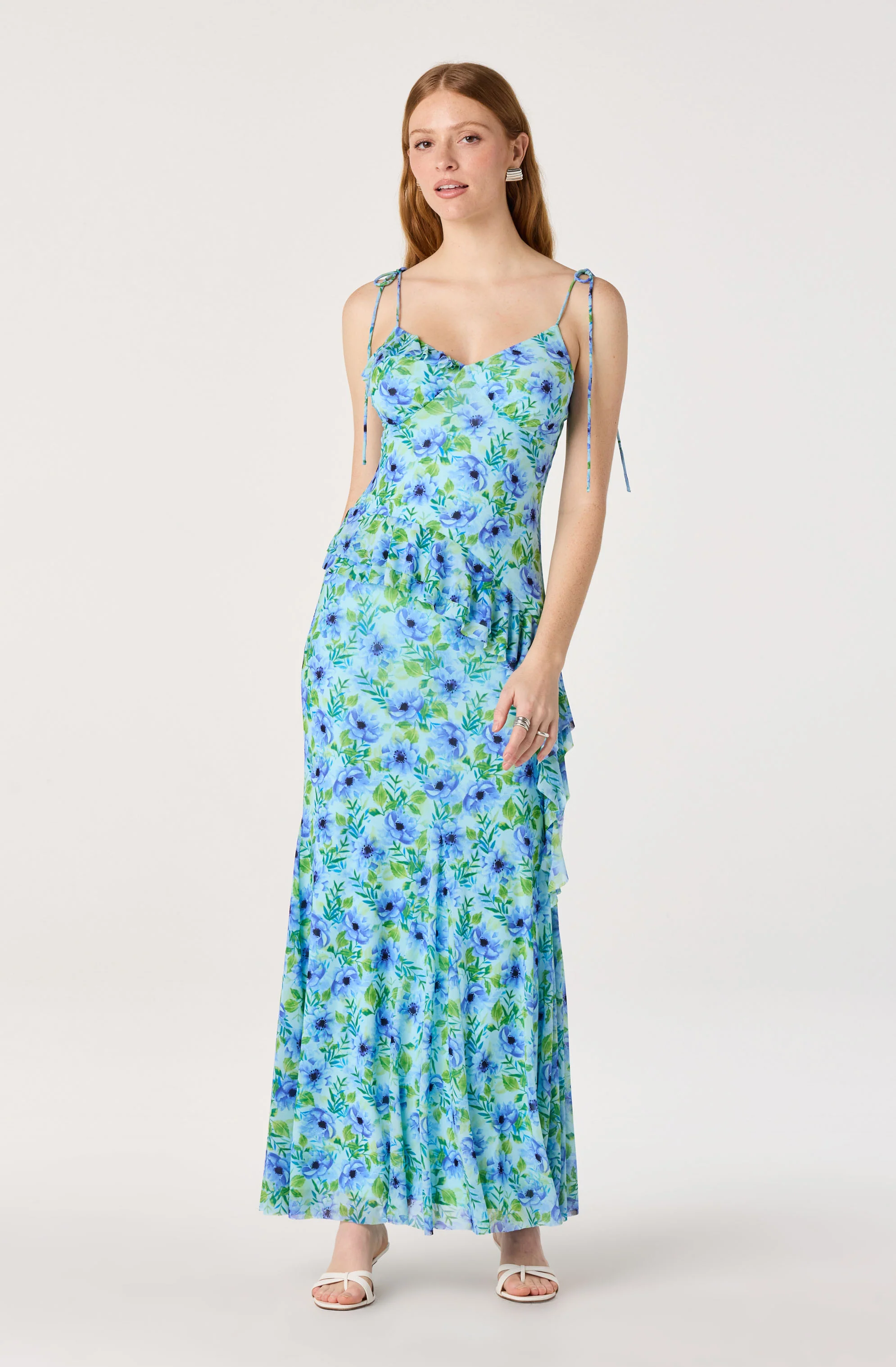 Mejra Floral Godet Knit Midi Skirt - Image 12
