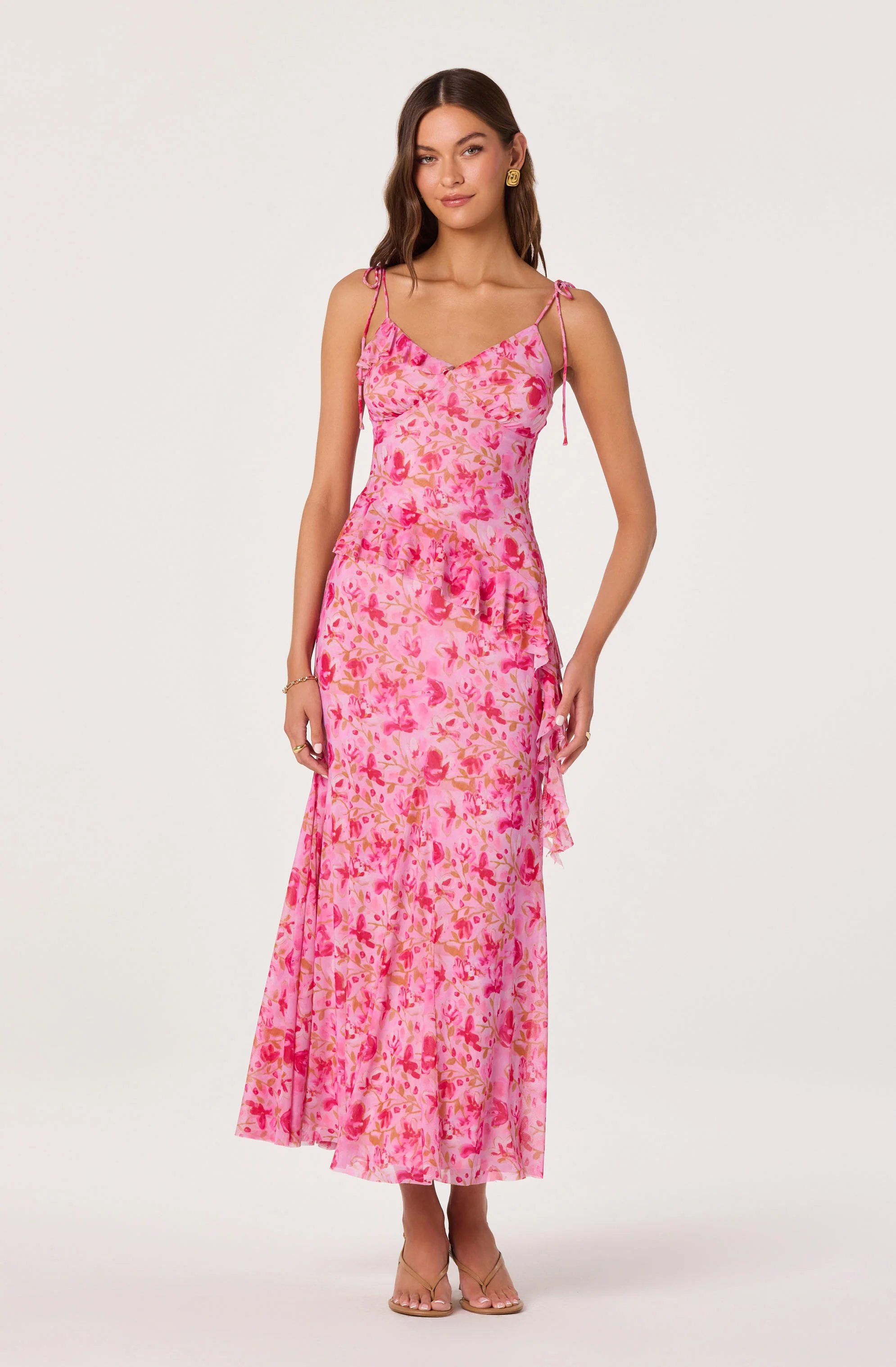 Mejra Floral Godet Knit Midi Skirt - Image 4