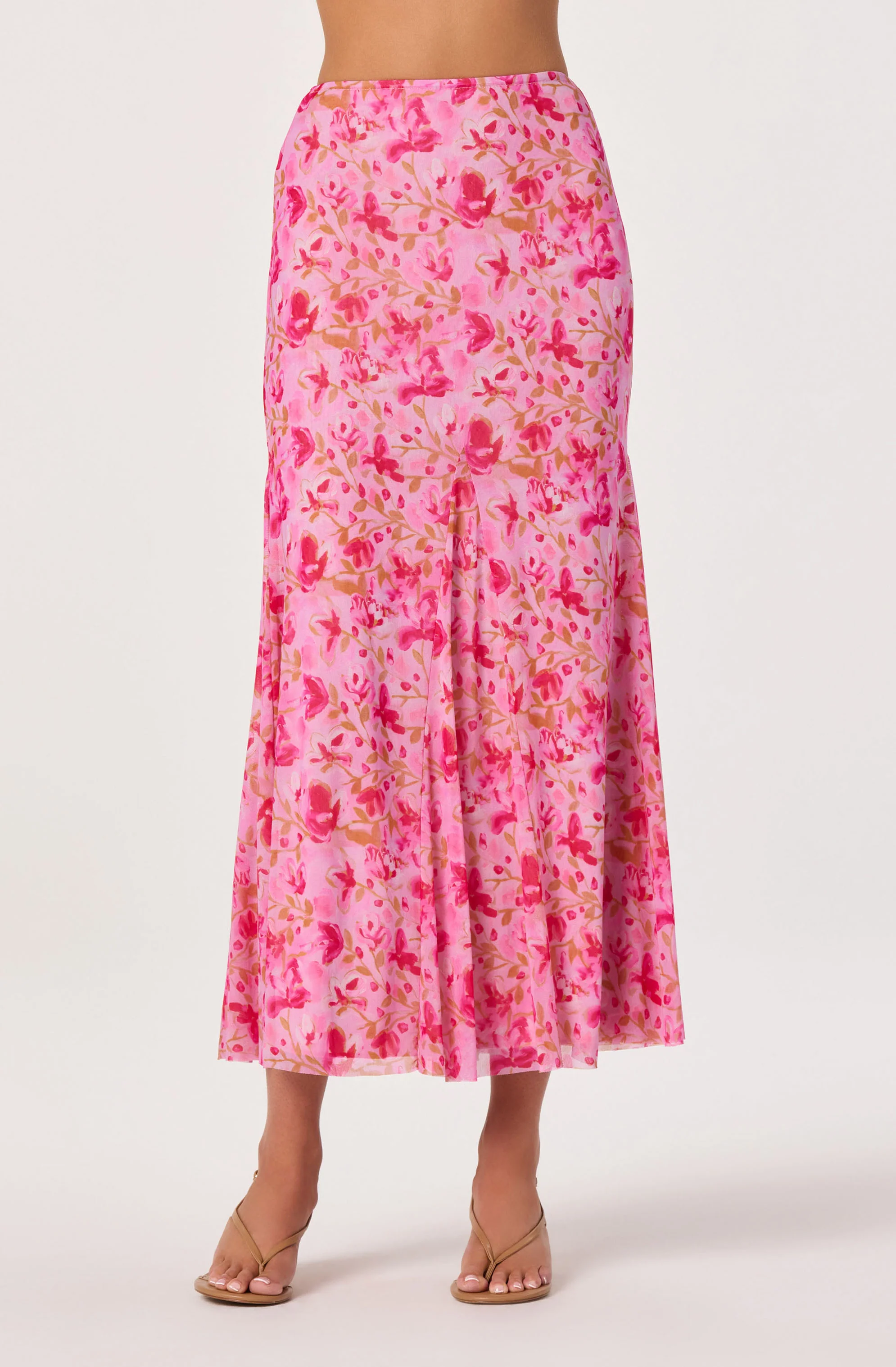 Mejra Floral Godet Knit Midi Skirt - Image 6