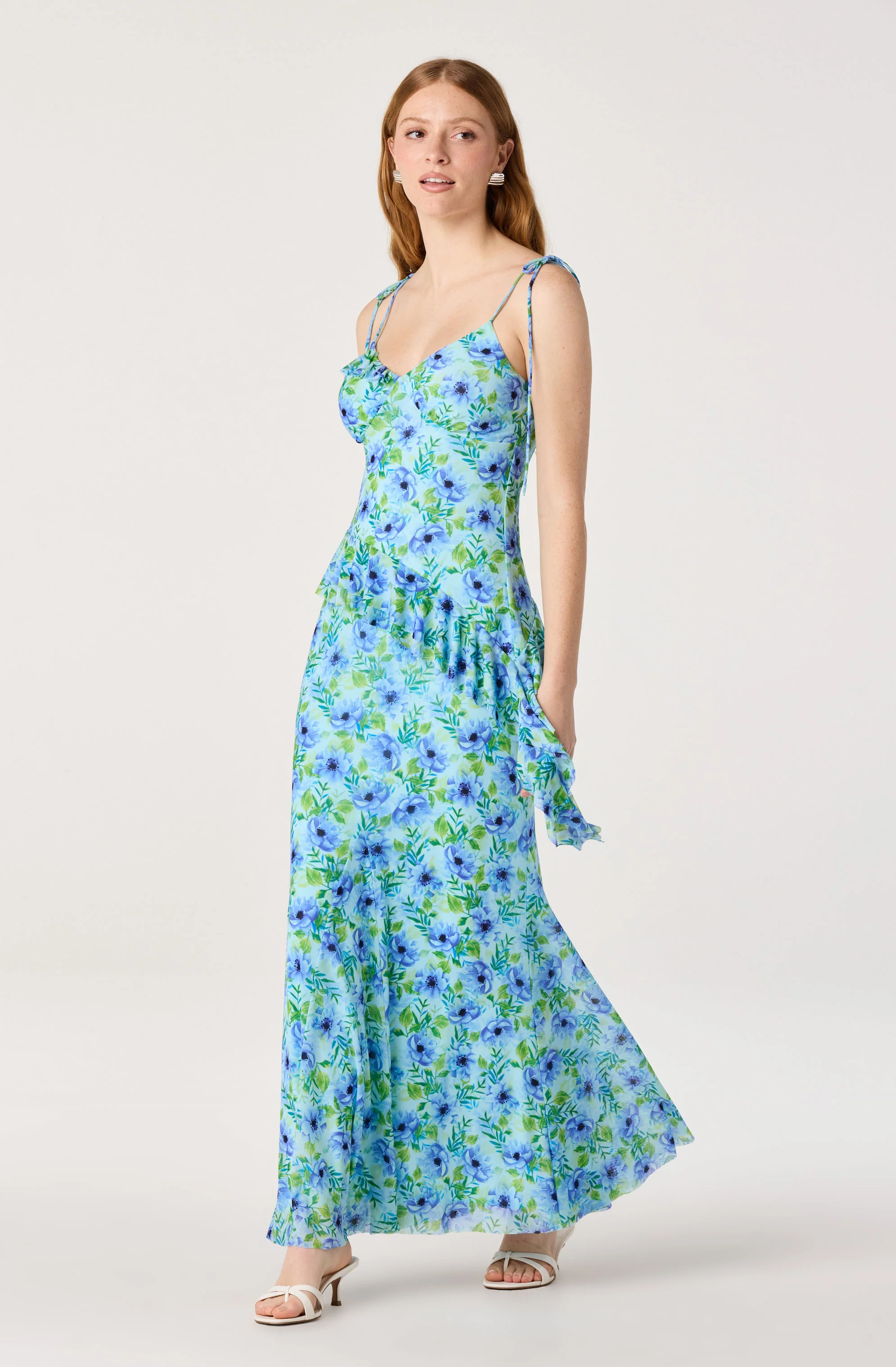 Mejra Floral Godet Knit Midi Skirt - Image 7