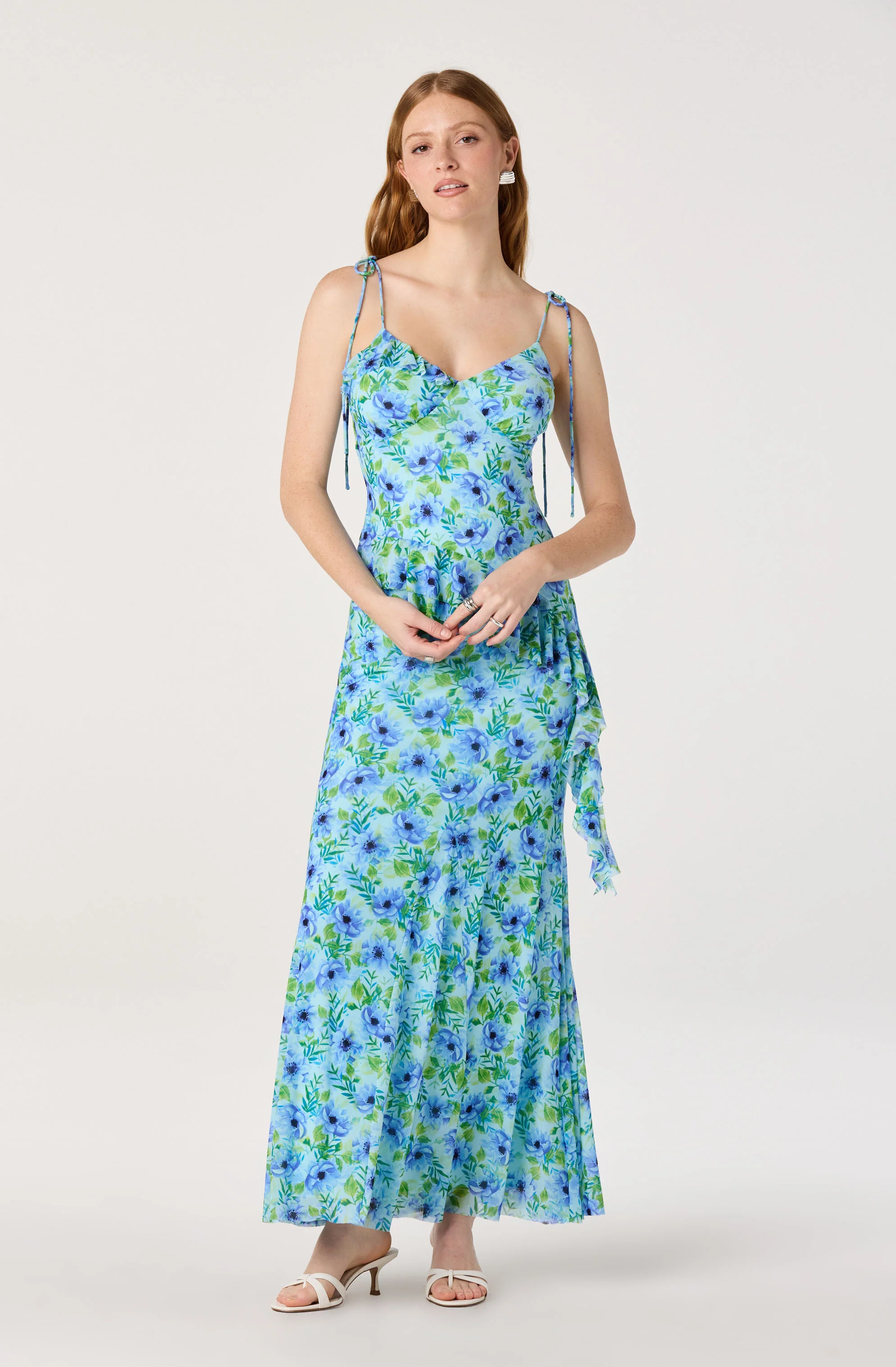 Mejra Floral Godet Knit Midi Skirt - Image 8