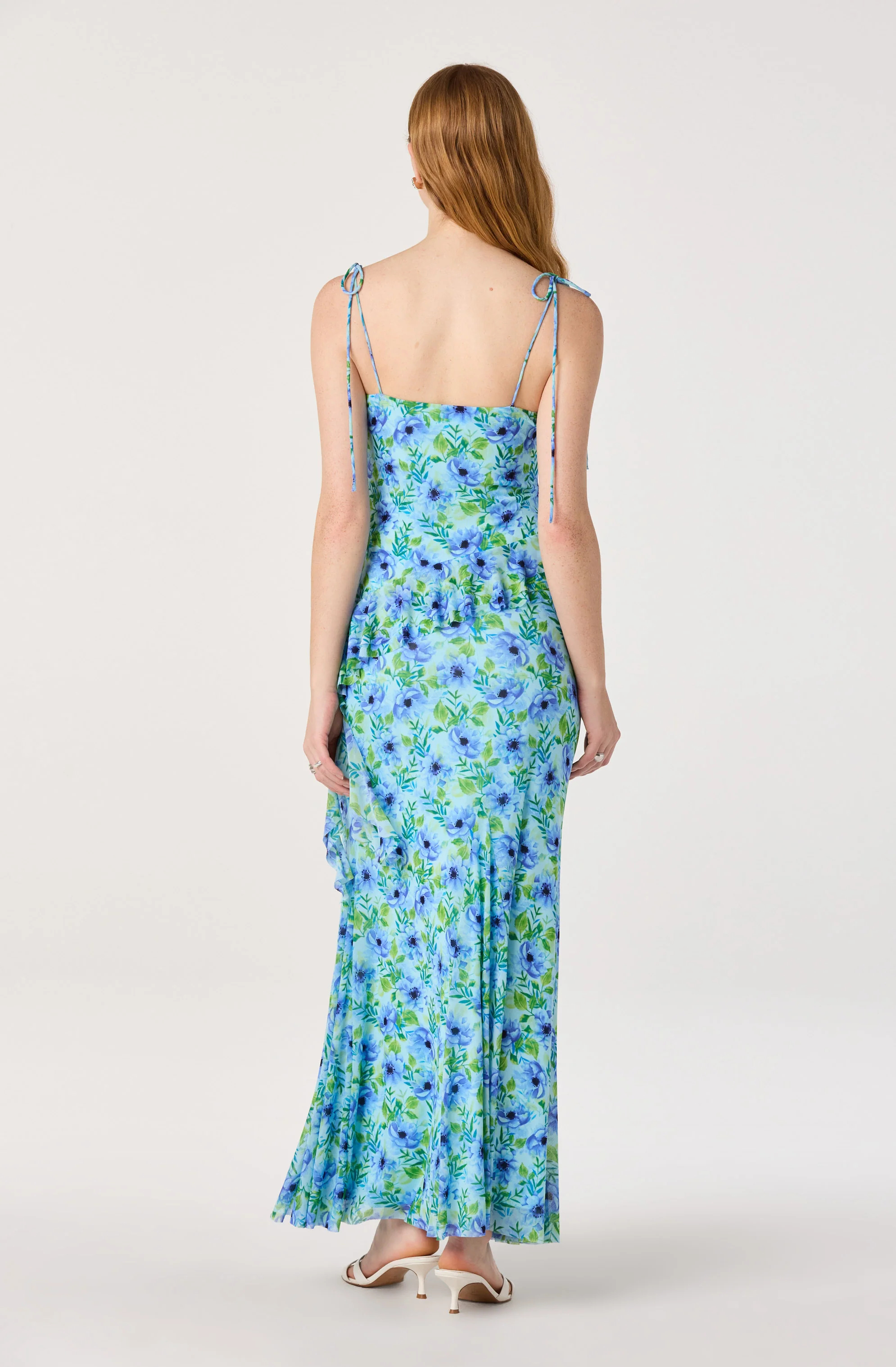 Mejra Floral Godet Knit Midi Skirt - Image 9