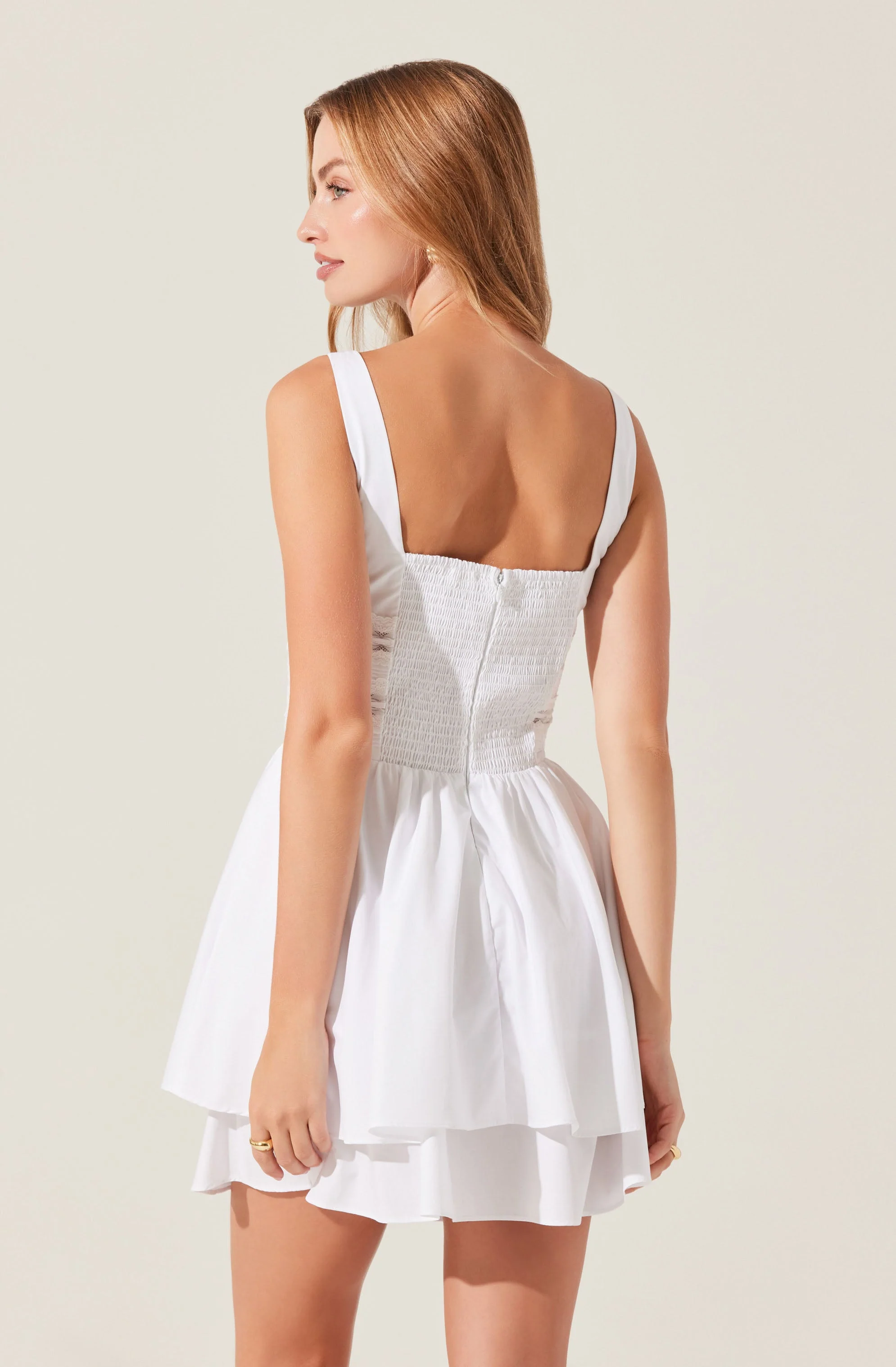 Melaine Lace Trim Mini Dress - Image 5