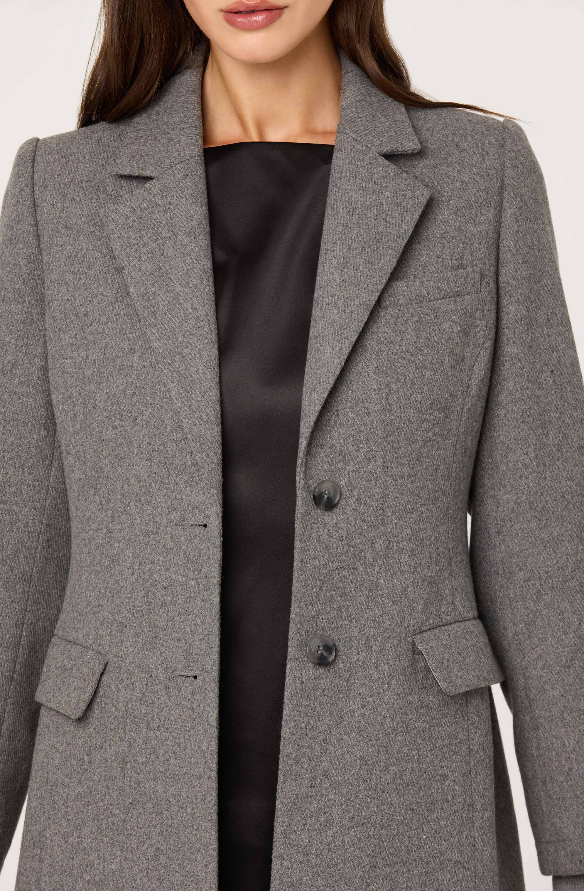 Melisse Wool Blend Longline Coat - Image 10