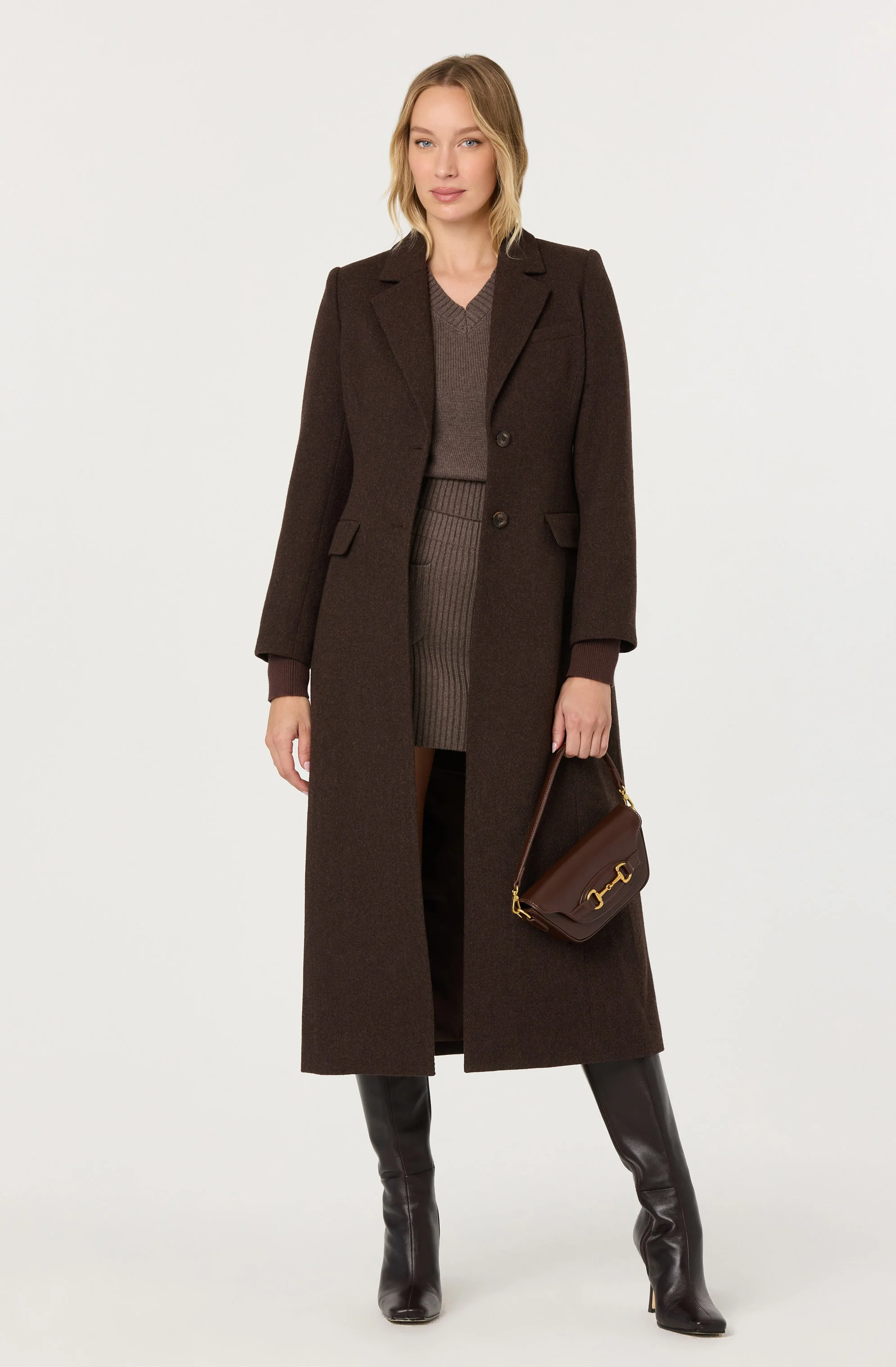 Melisse Wool Blend Longline Coat - Image 2
