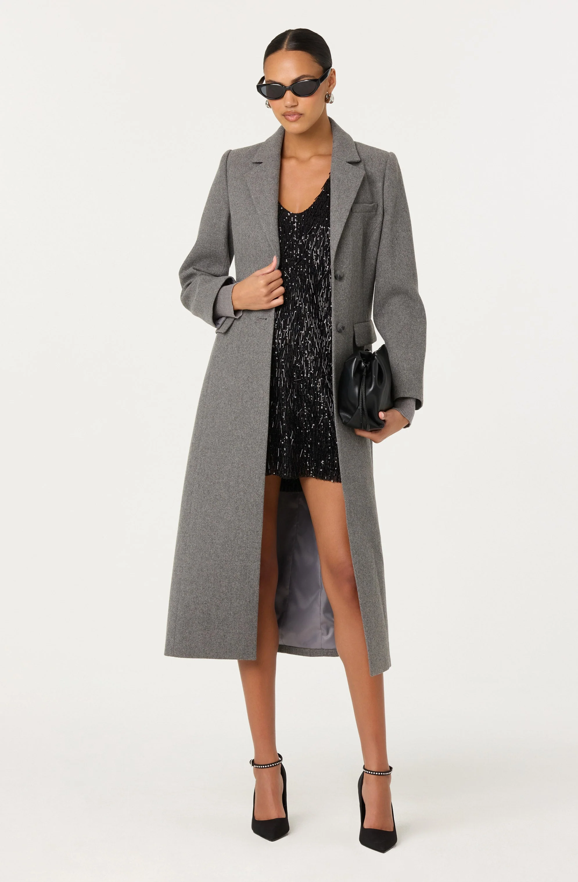 Melisse Wool Blend Longline Coat - Image 7