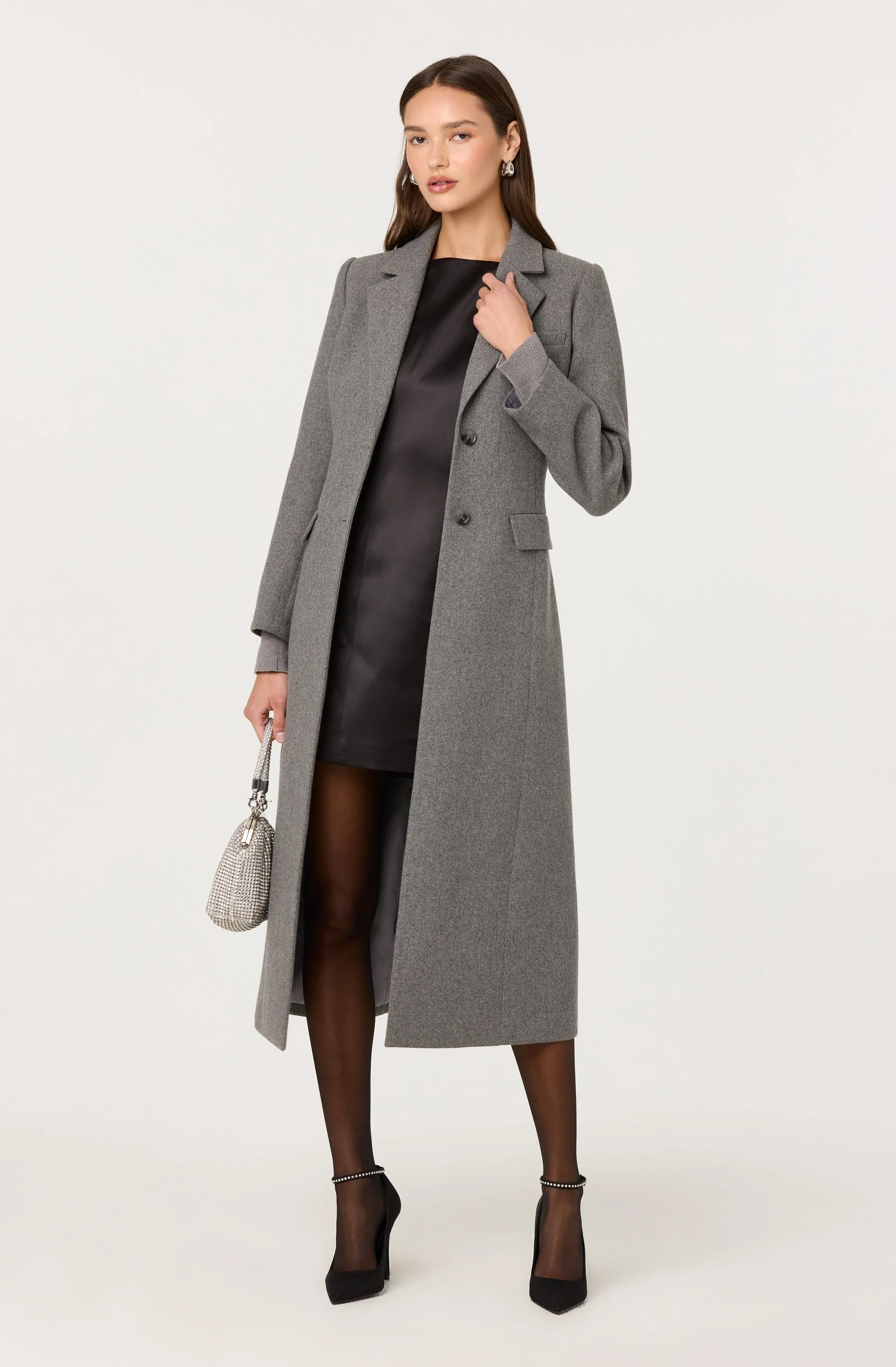 Melisse Wool Blend Longline Coat - Image 8