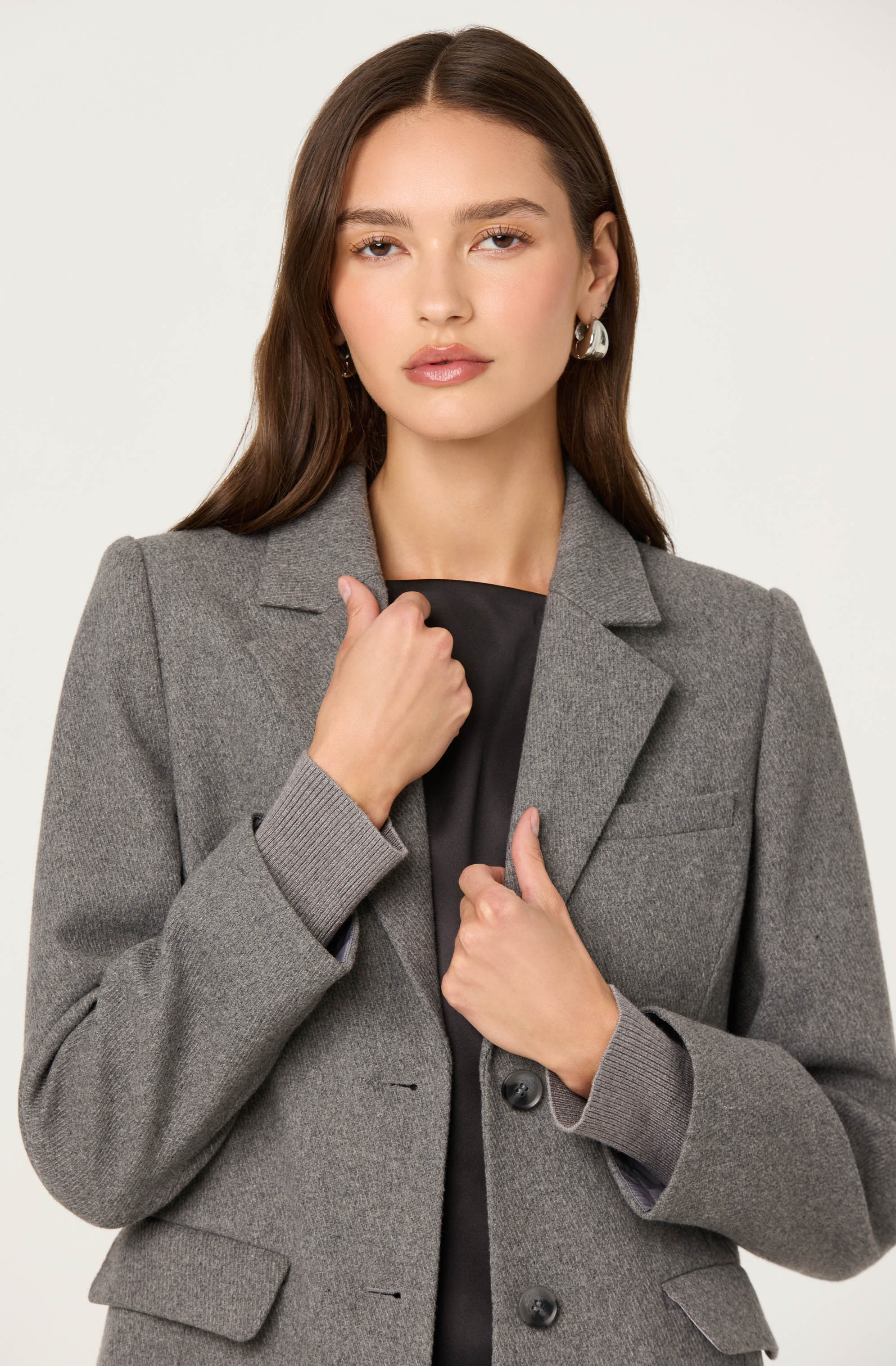 Melisse Wool Blend Longline Coat - Image 9
