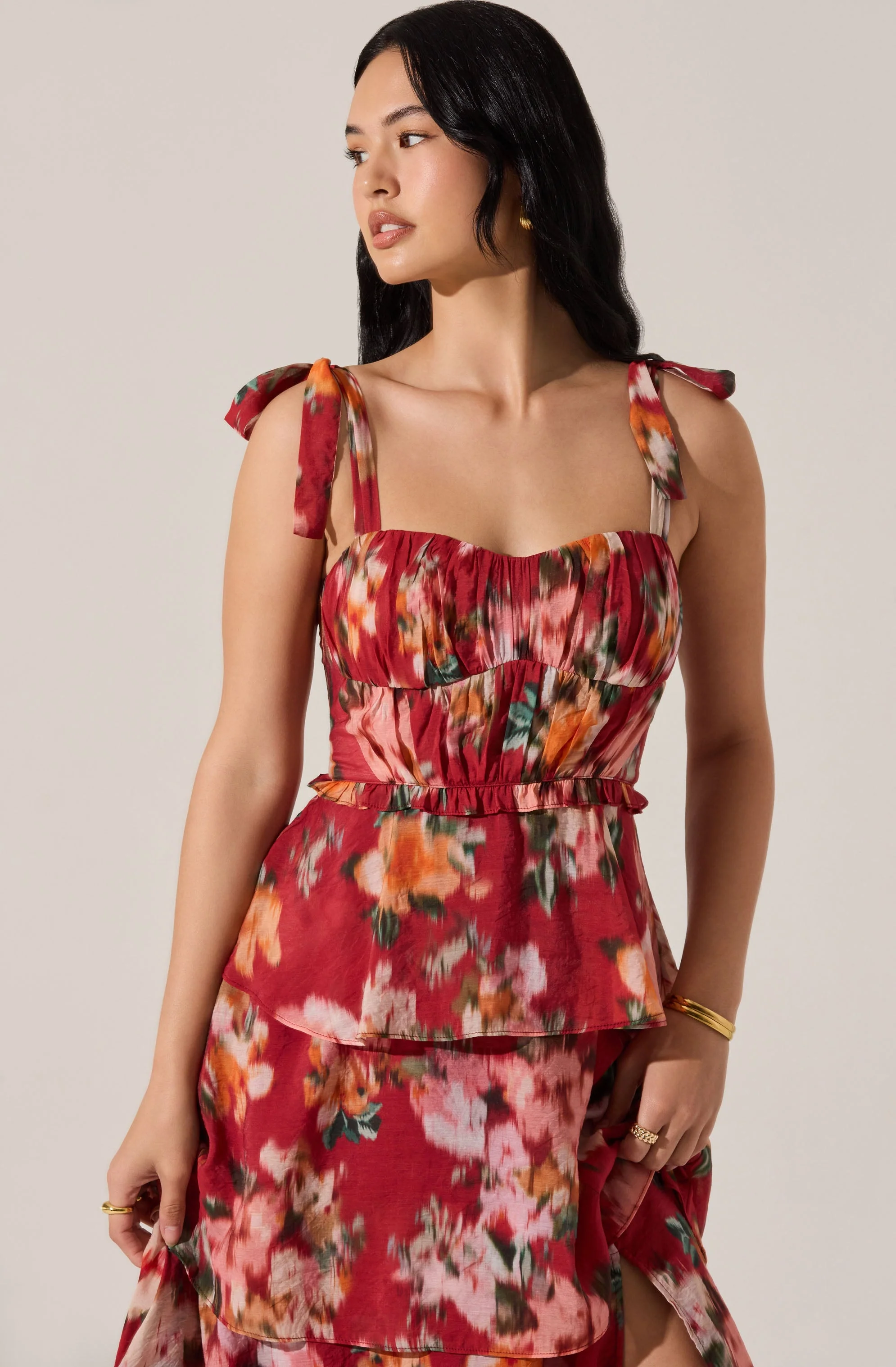 Mellorie Sweetheart Tiered Floral Maxi Dress - Image 2