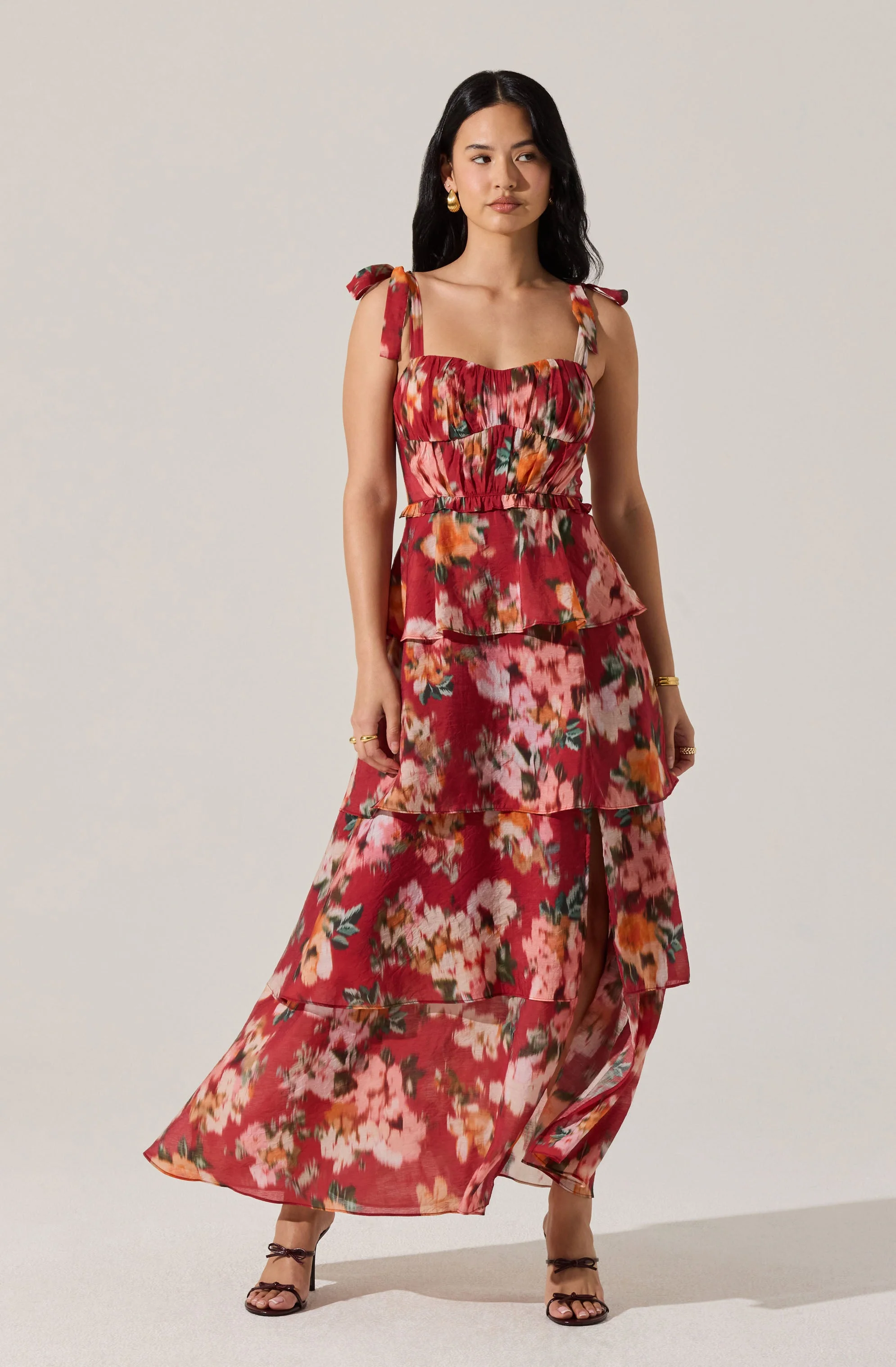 Mellorie Sweetheart Tiered Floral Maxi Dress - Image 5