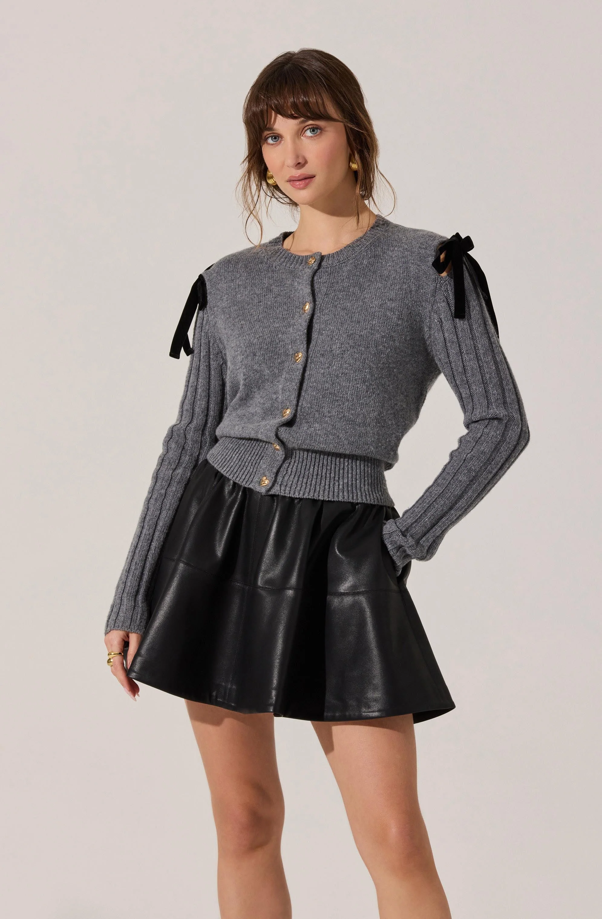 Melvie Bow Detail Cardigan - Image 2