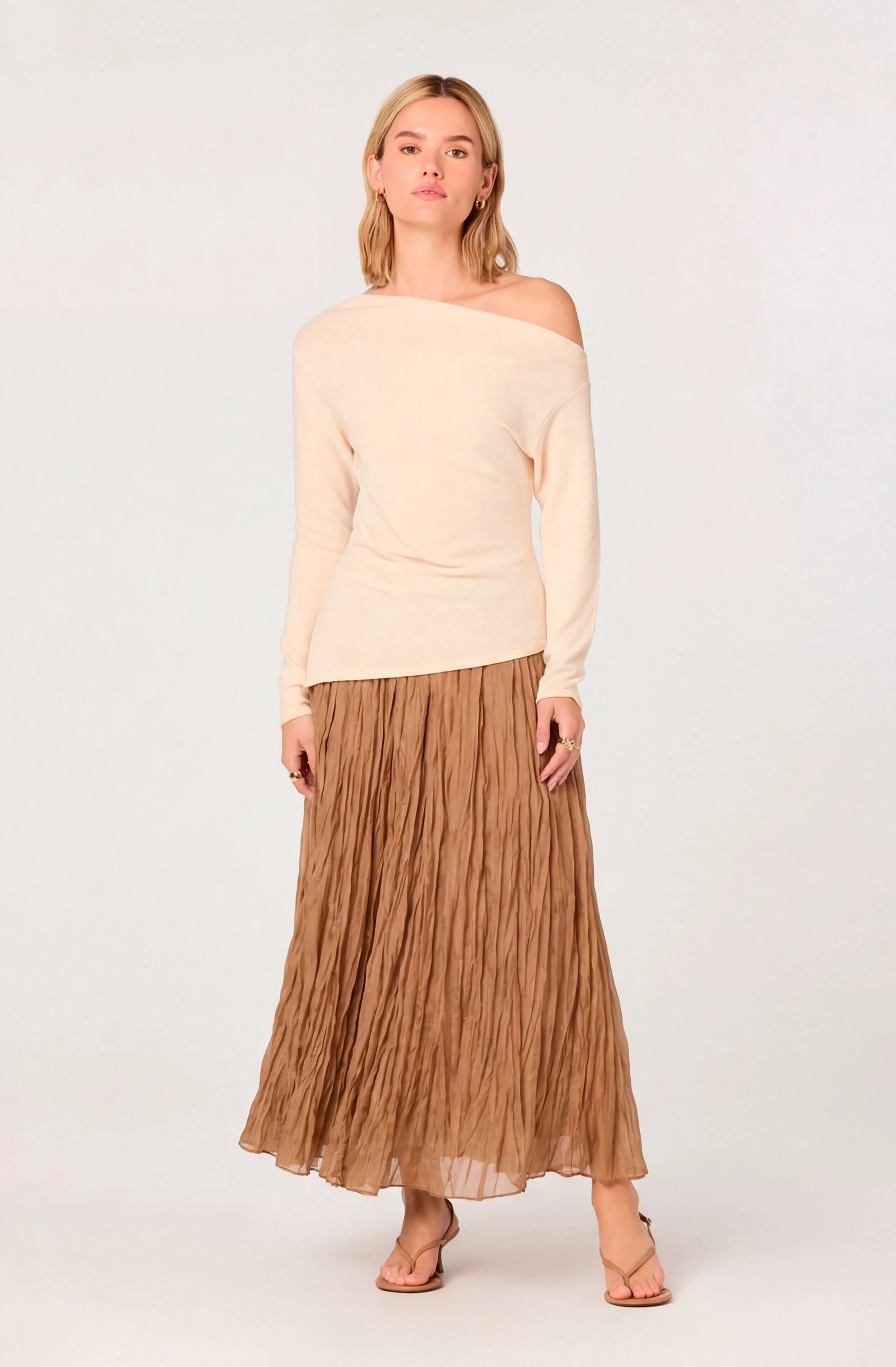 Miah Asymmetric One-Shoulder Knit Top - Image 4