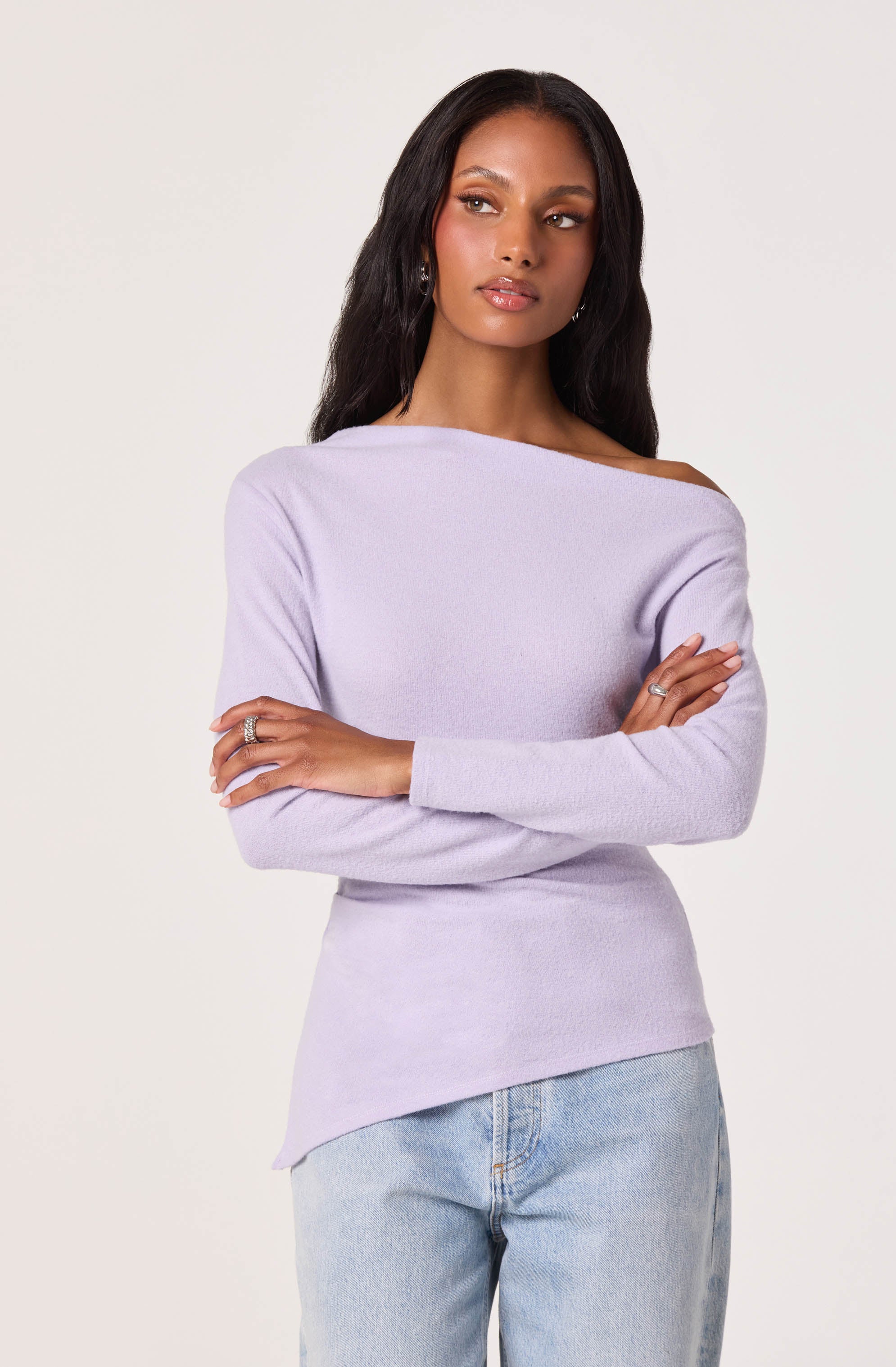 Miah Asymmetric One-Shoulder Knit Top - Image 7
