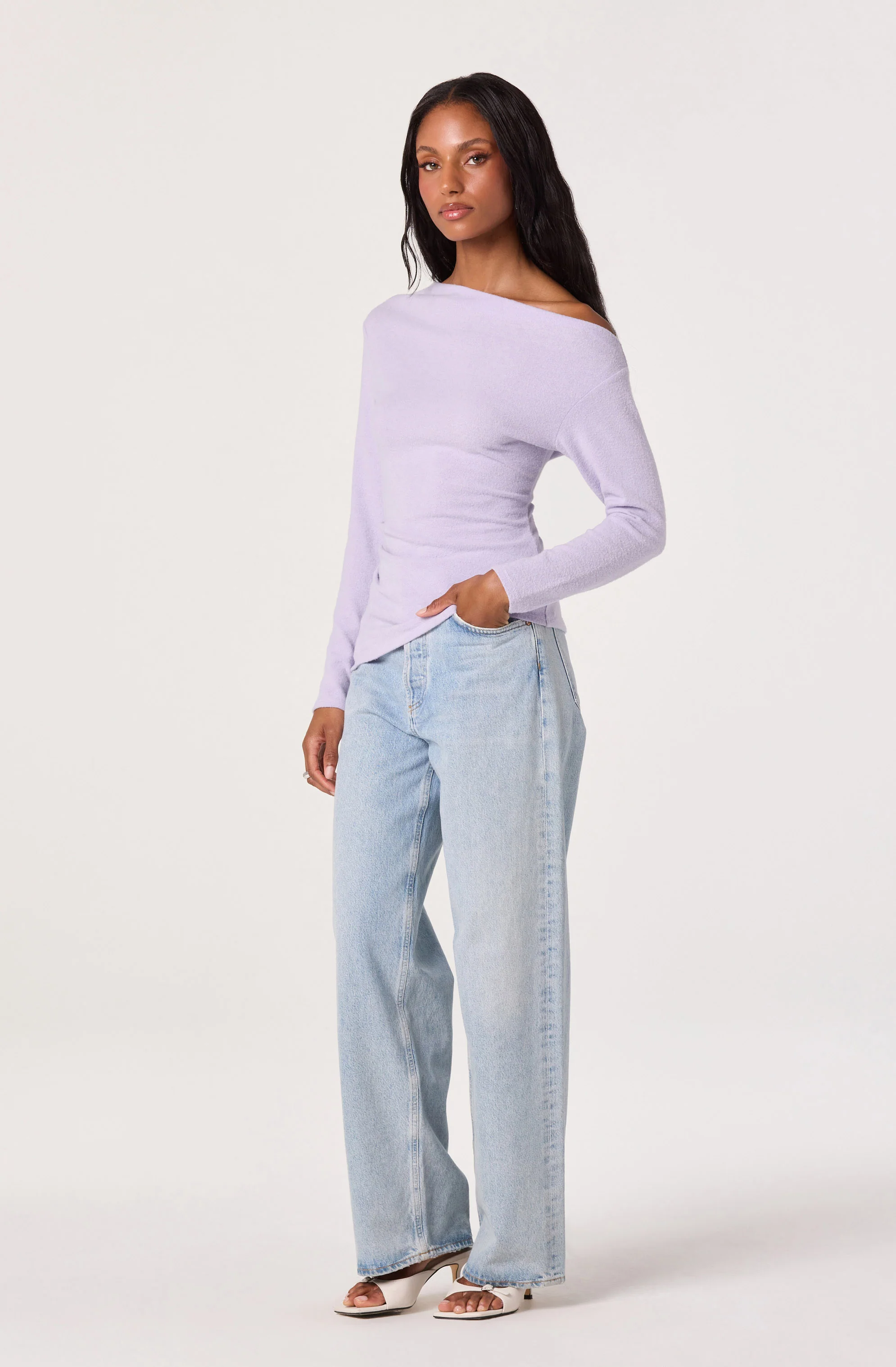 Miah Asymmetric One-Shoulder Knit Top - Image 8