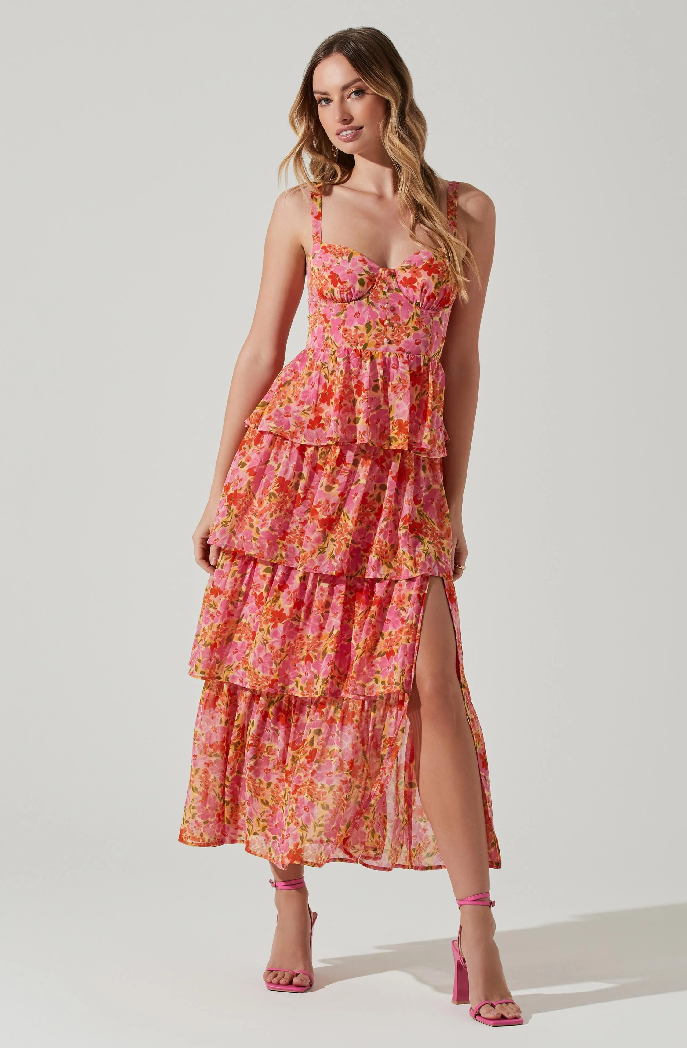 Midsummer Floral Tiered Maxi Dress - Image 13